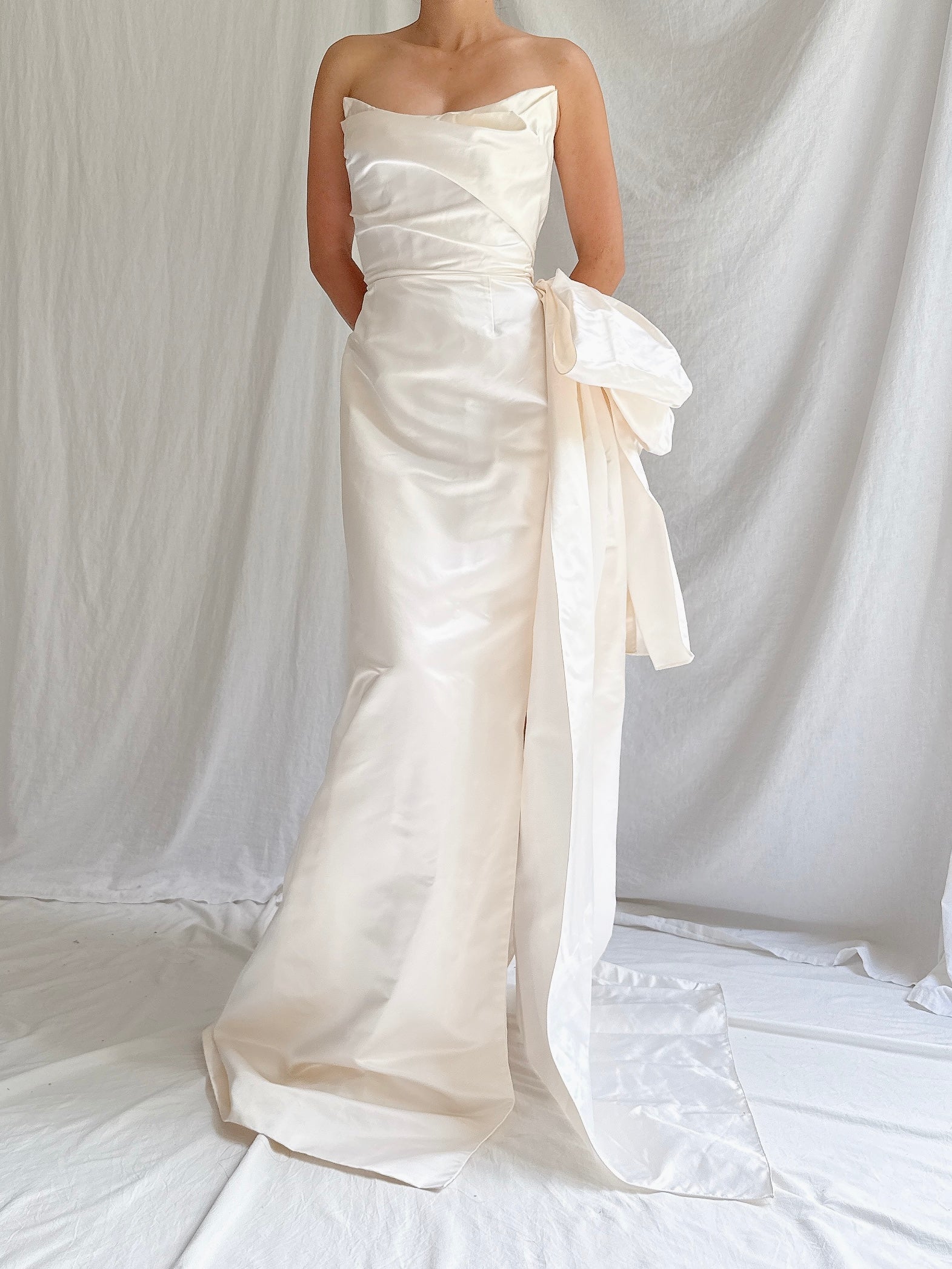 Makarian Silk Strapless Bustier Gown - XS/0/2