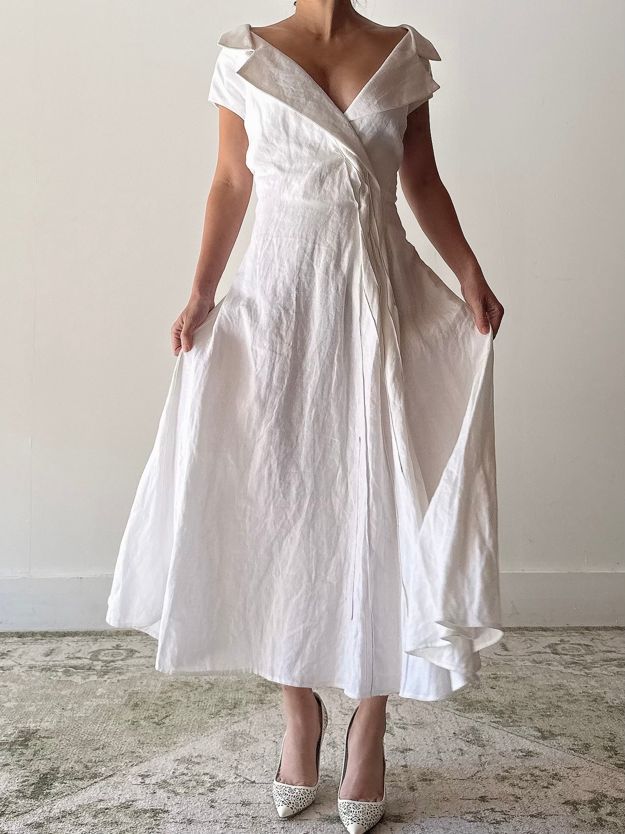 Vintage Annette Rostel Linen Dress - FR44