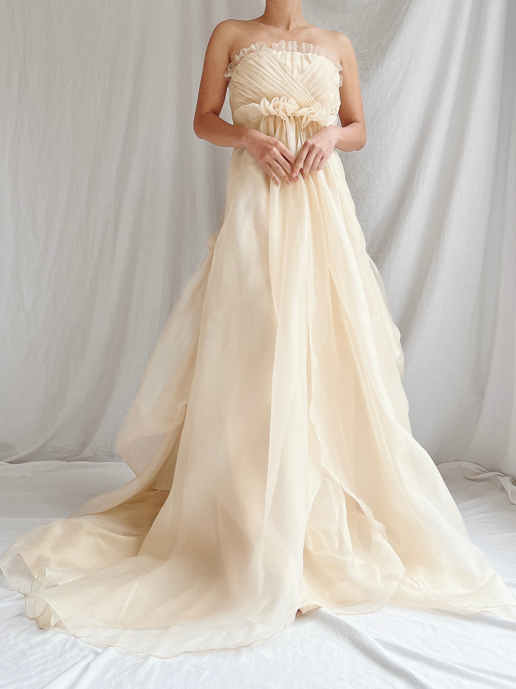 Vintage Silk Organza Gown - XXS/0