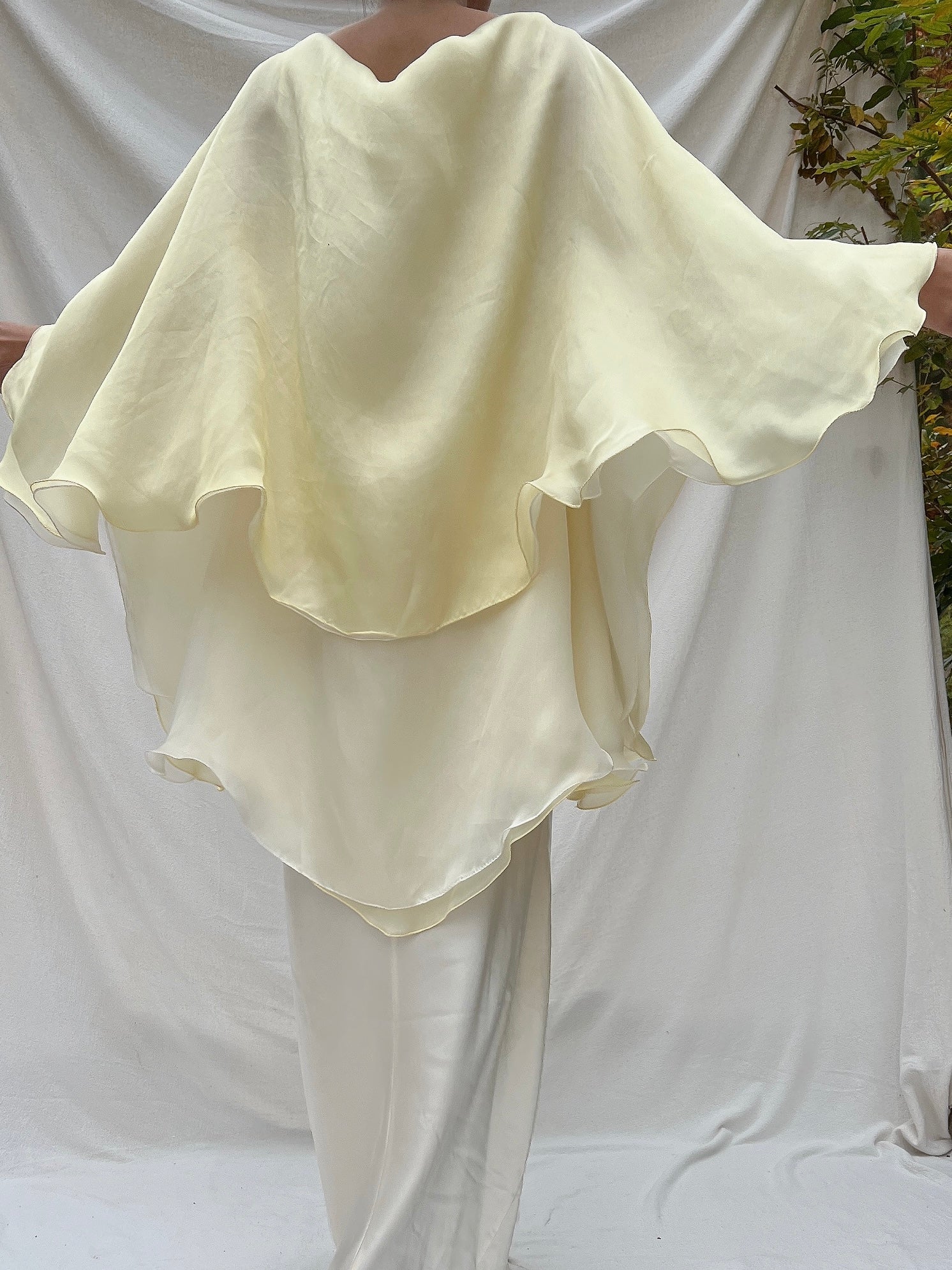 Vintage Silk Organza Shawl - OSFM