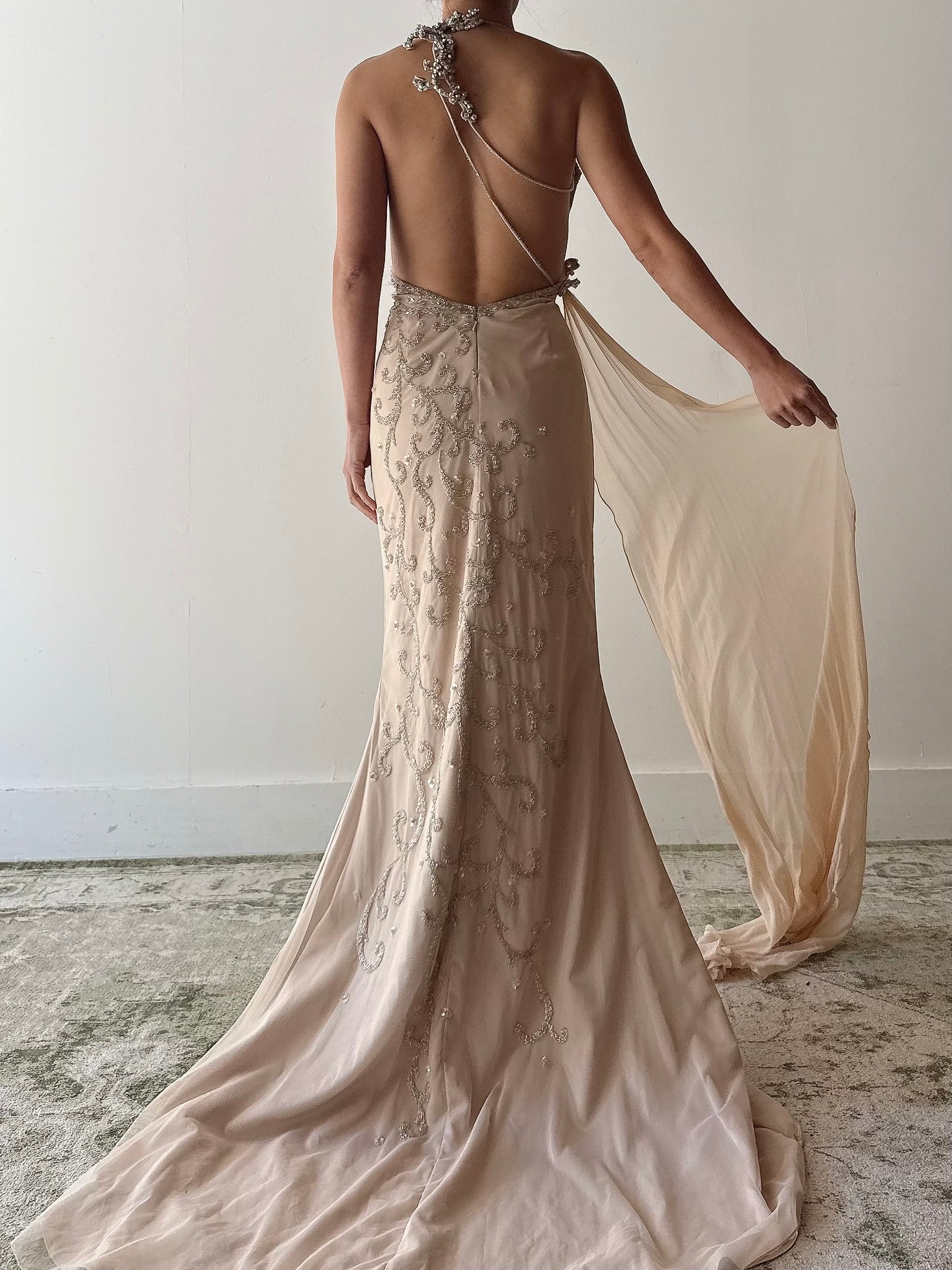 Vintage Claire’s Collection Nude Gown - M