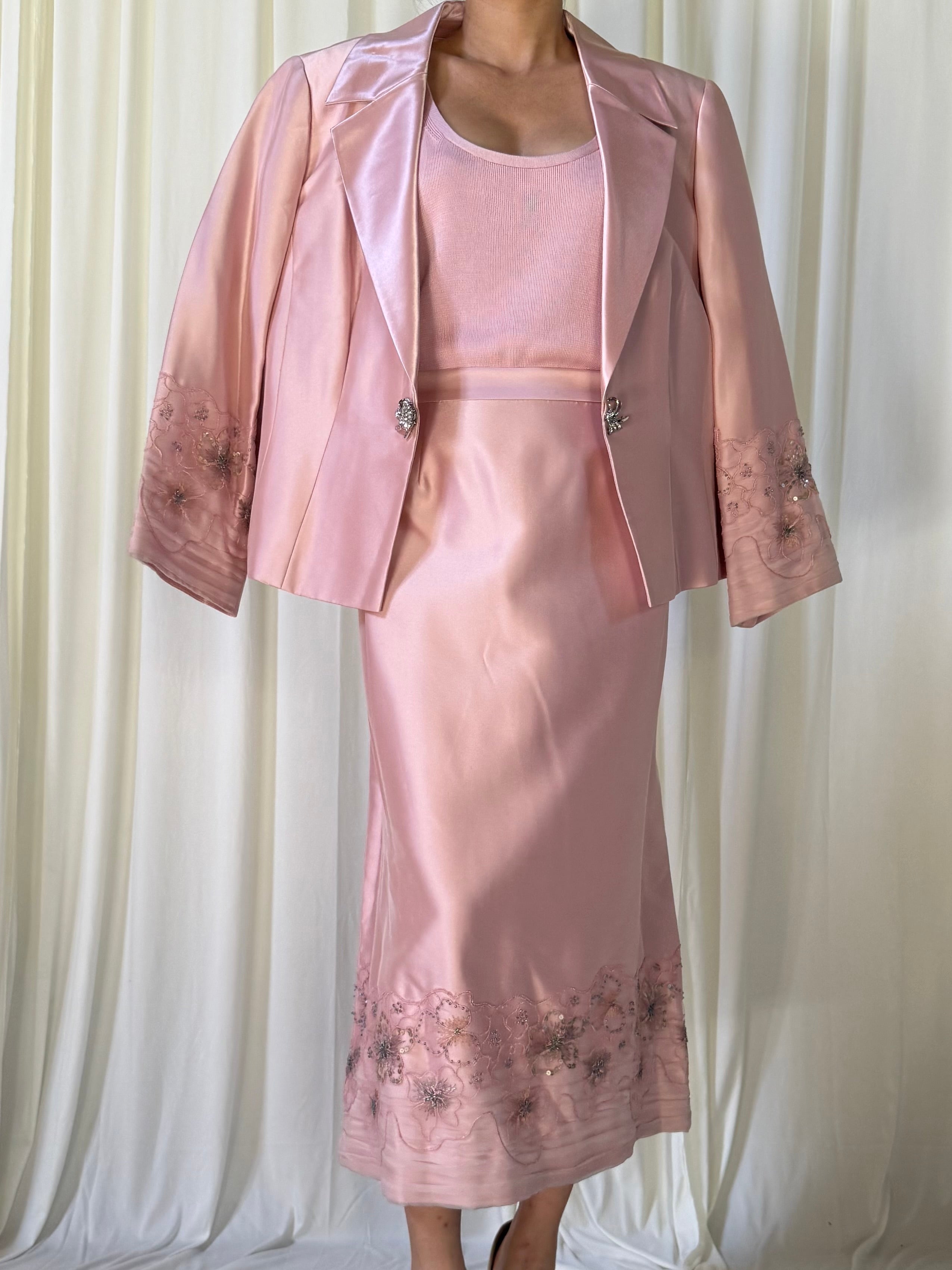 Vintage 6. Maria Coca 2 Piece Pink Set - US 14 FRA 46