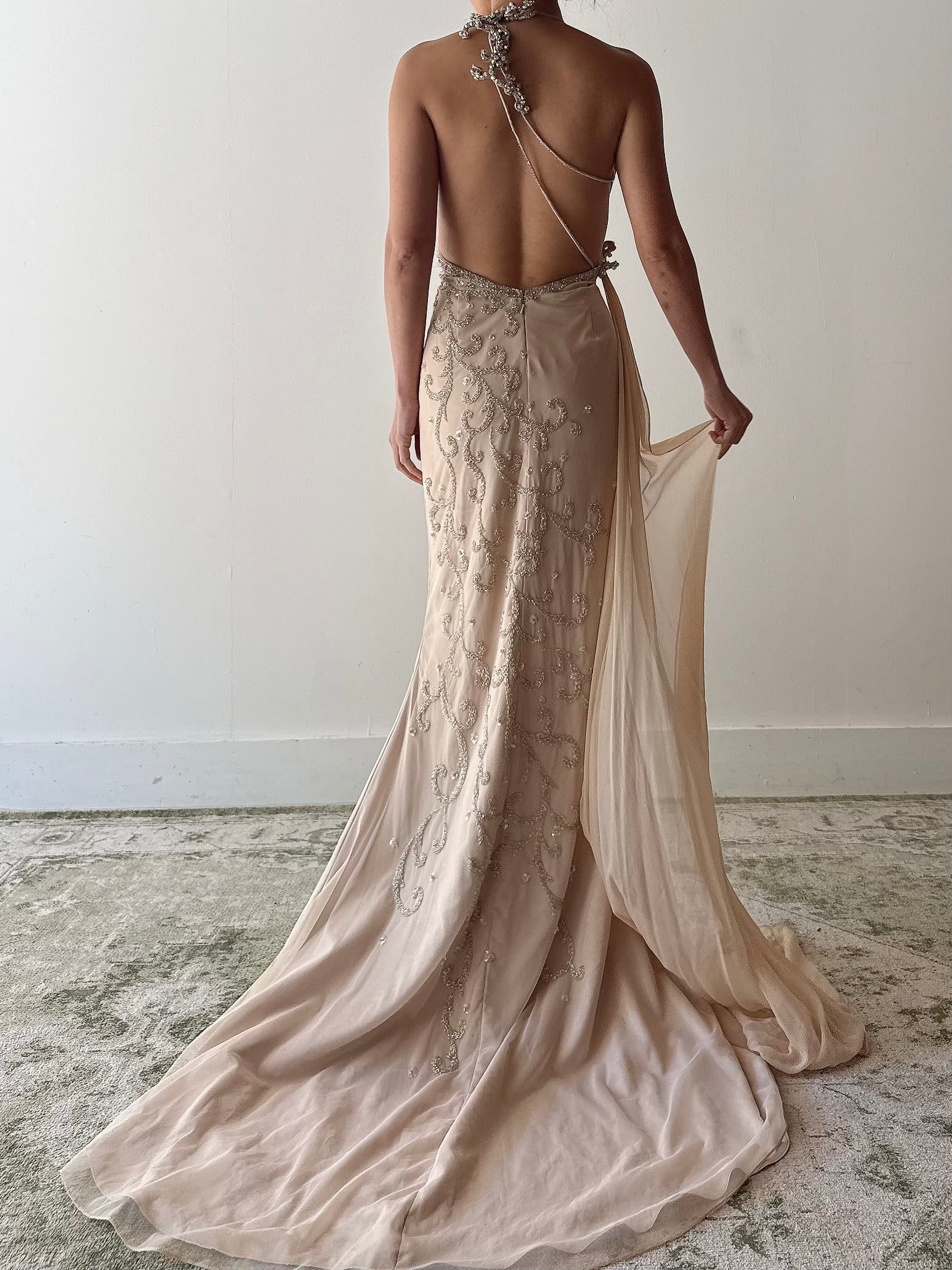 Vintage Claire’s Collection Nude Gown - M