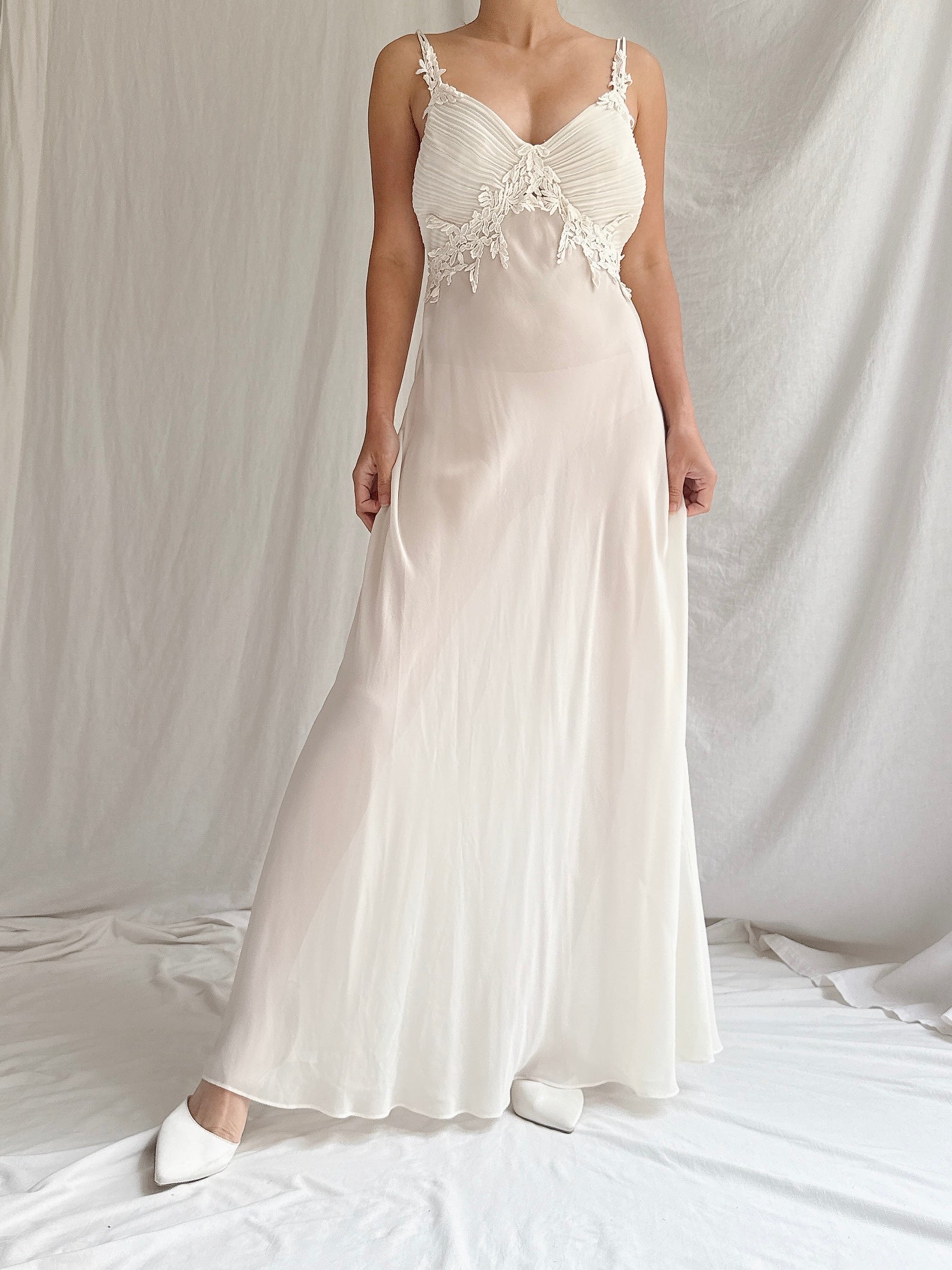 Vintage Chiffon Slip Dress - S