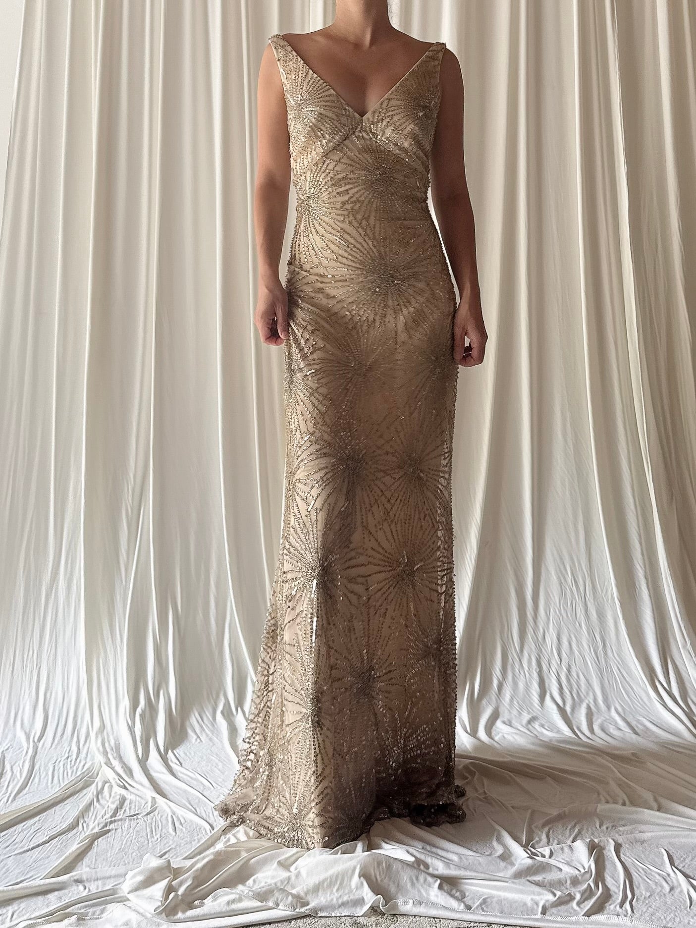 Vintage Naeem Khan Star Beaded Gown - M/6