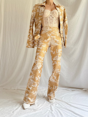 Vintage Kyoko Higa Linen 2-Piece Set - FR 40
