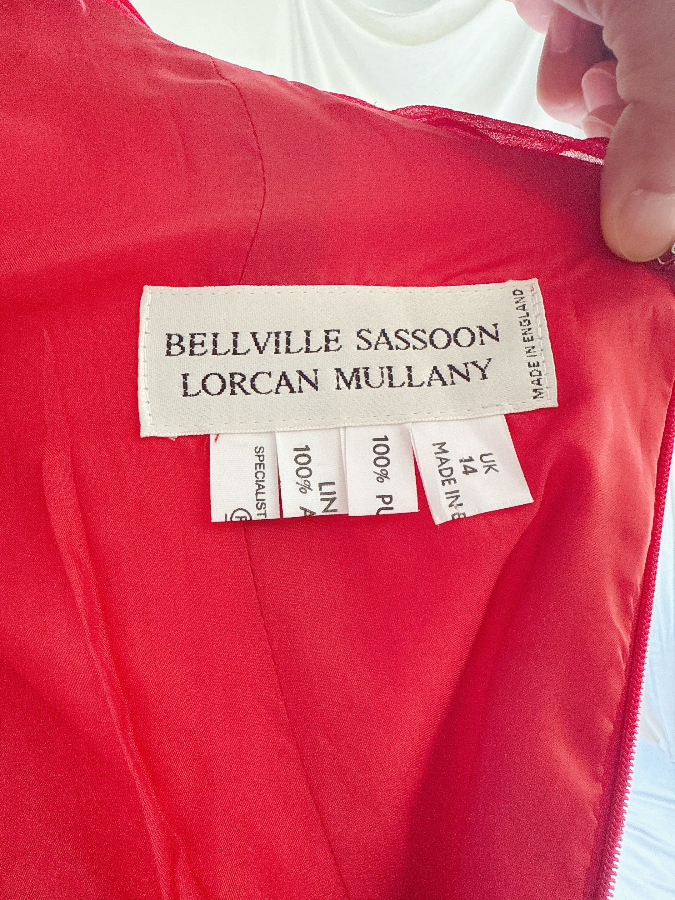 Vintage Bellville Sassoon Silk Gown - UK 14