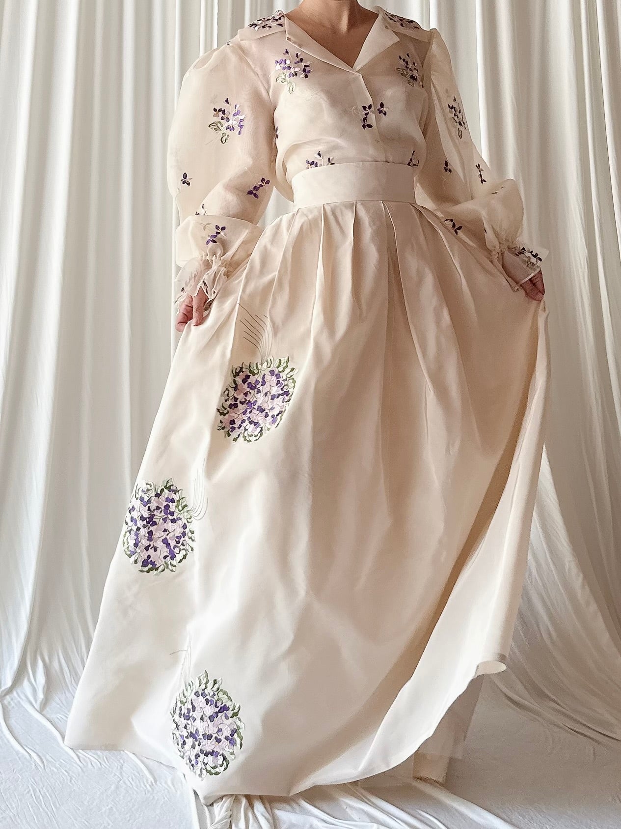 Vintage Victor Costa Two Piece Taffeta Ensemble - L