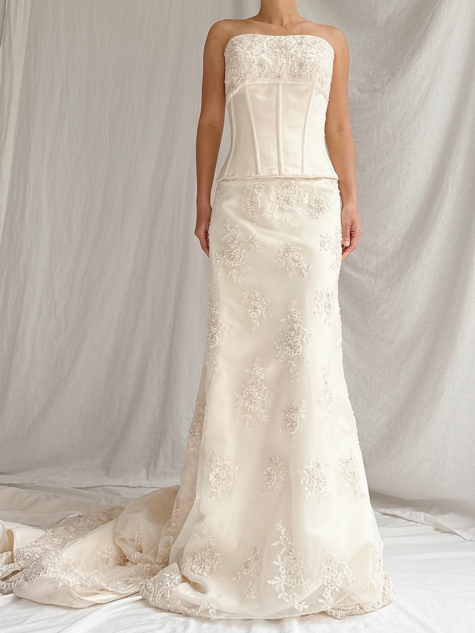 Vintage 2-Piece Lace-Up Set - S-M