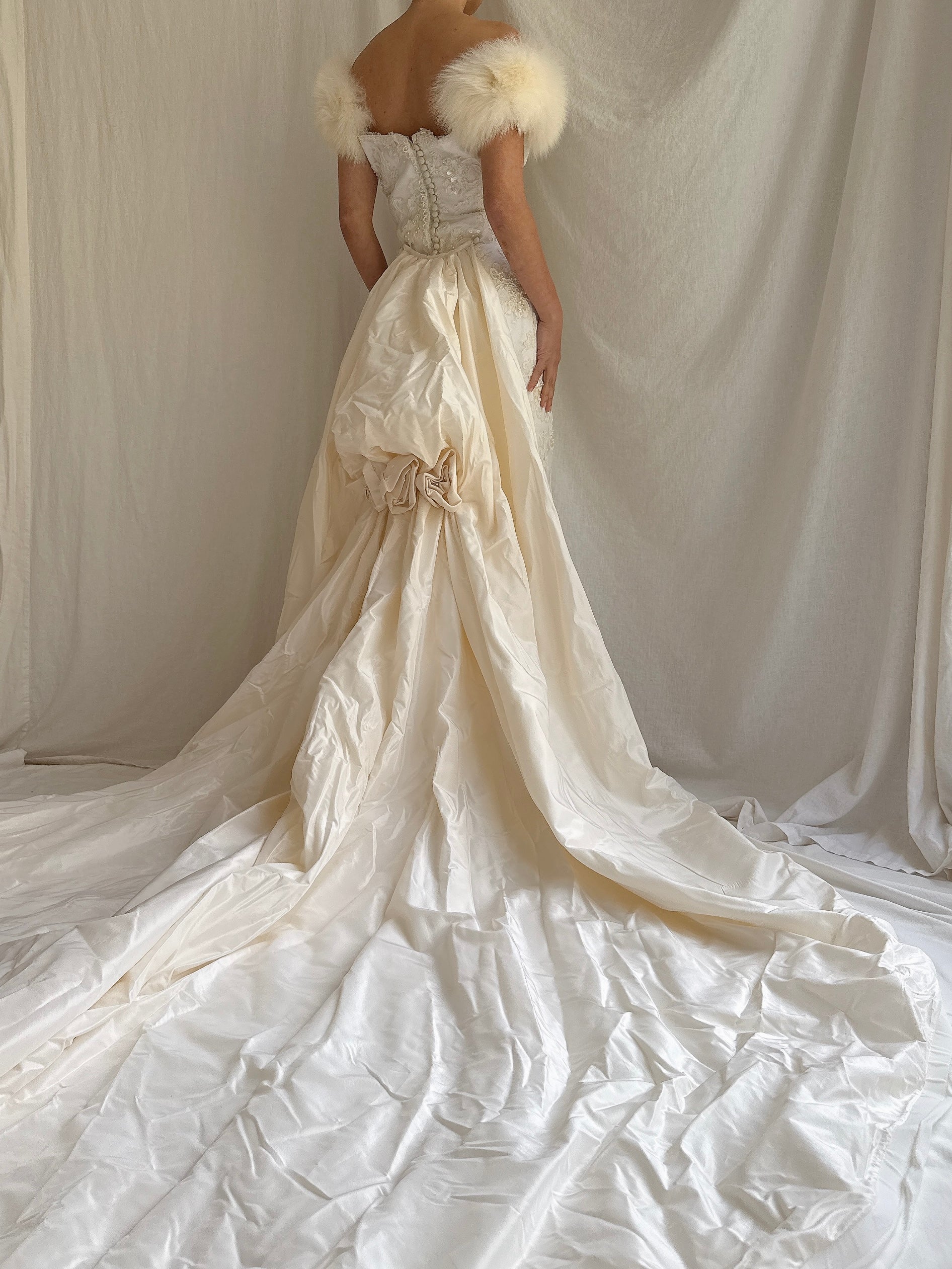 Vintage Carmela Sutera Couture Lace 2-Piece Set - M