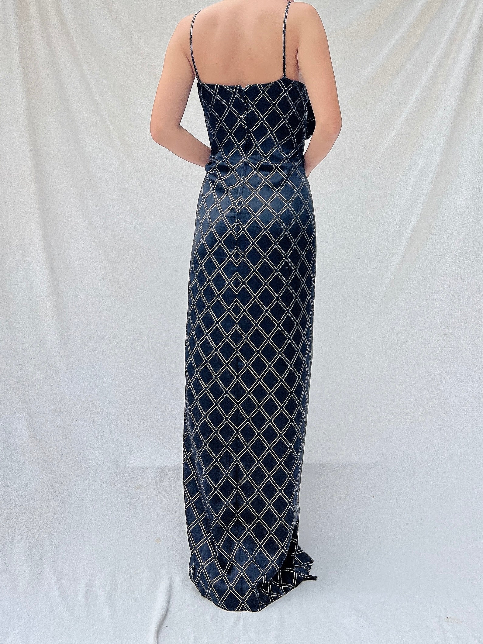 Vintage Galanos Silk Halter Gown - M