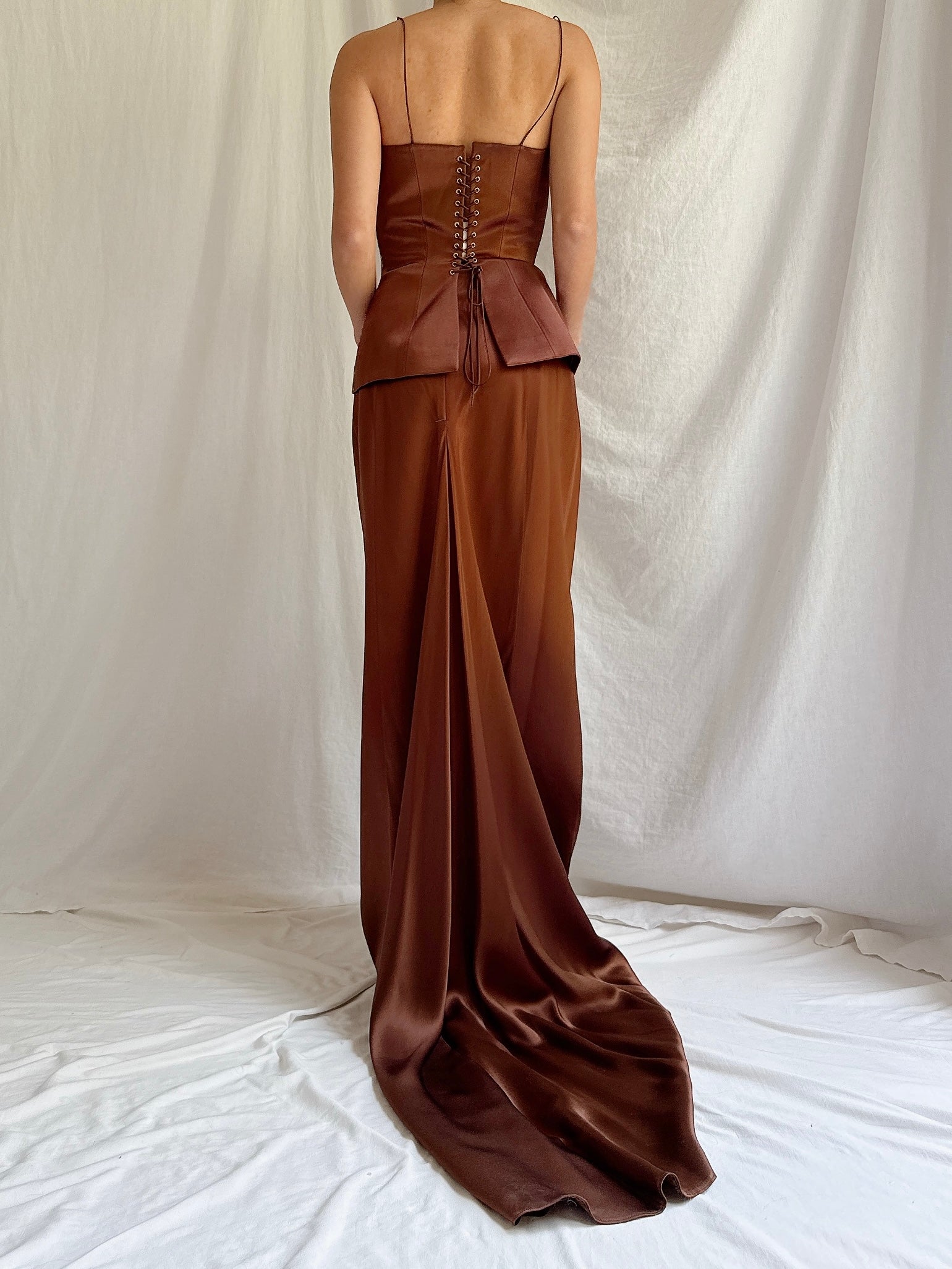 Vintage Alliage Paris 2-Piece Satin Set - S-M FR 38