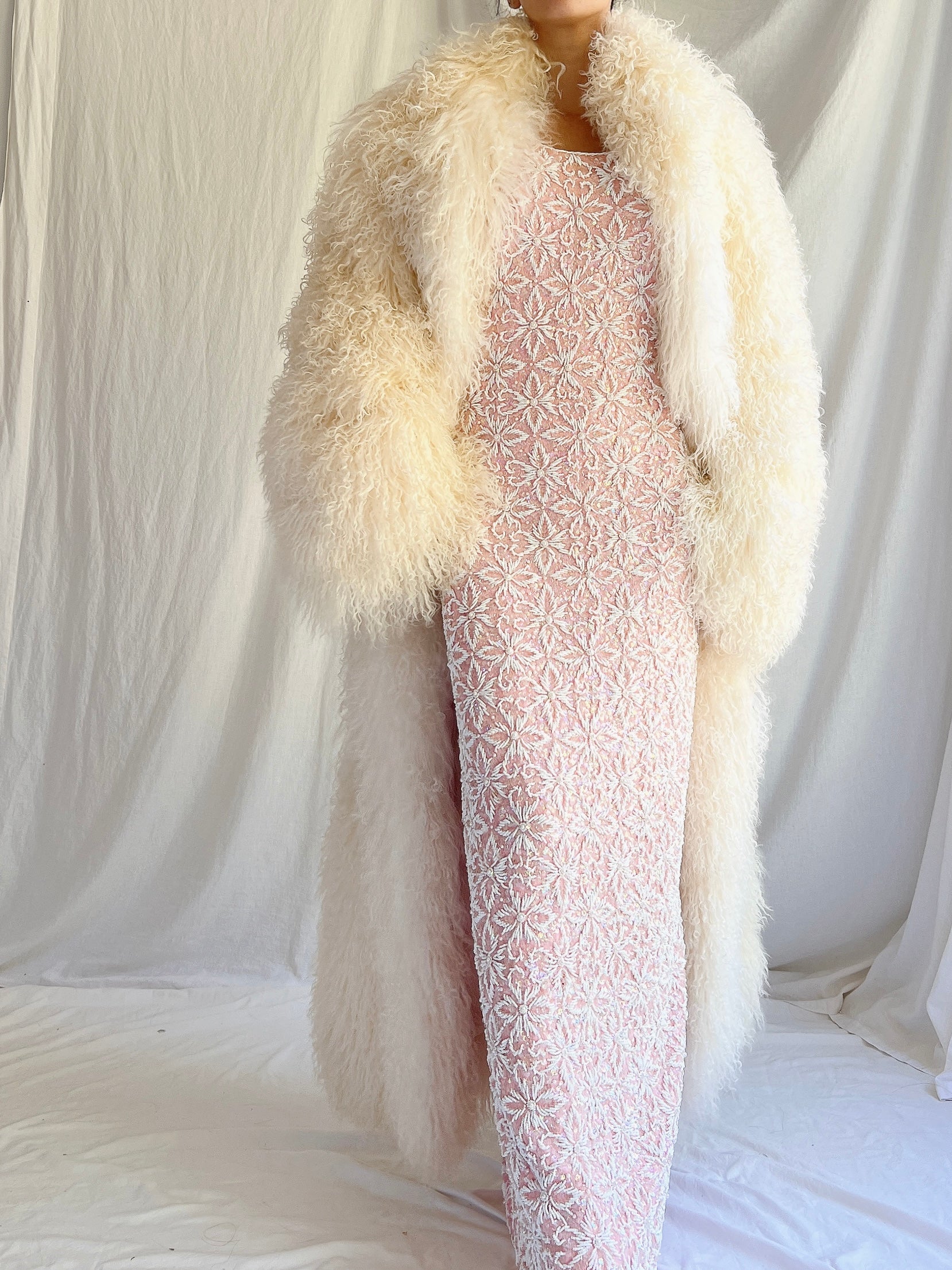 Vintage Mongolian Fur Coat - M