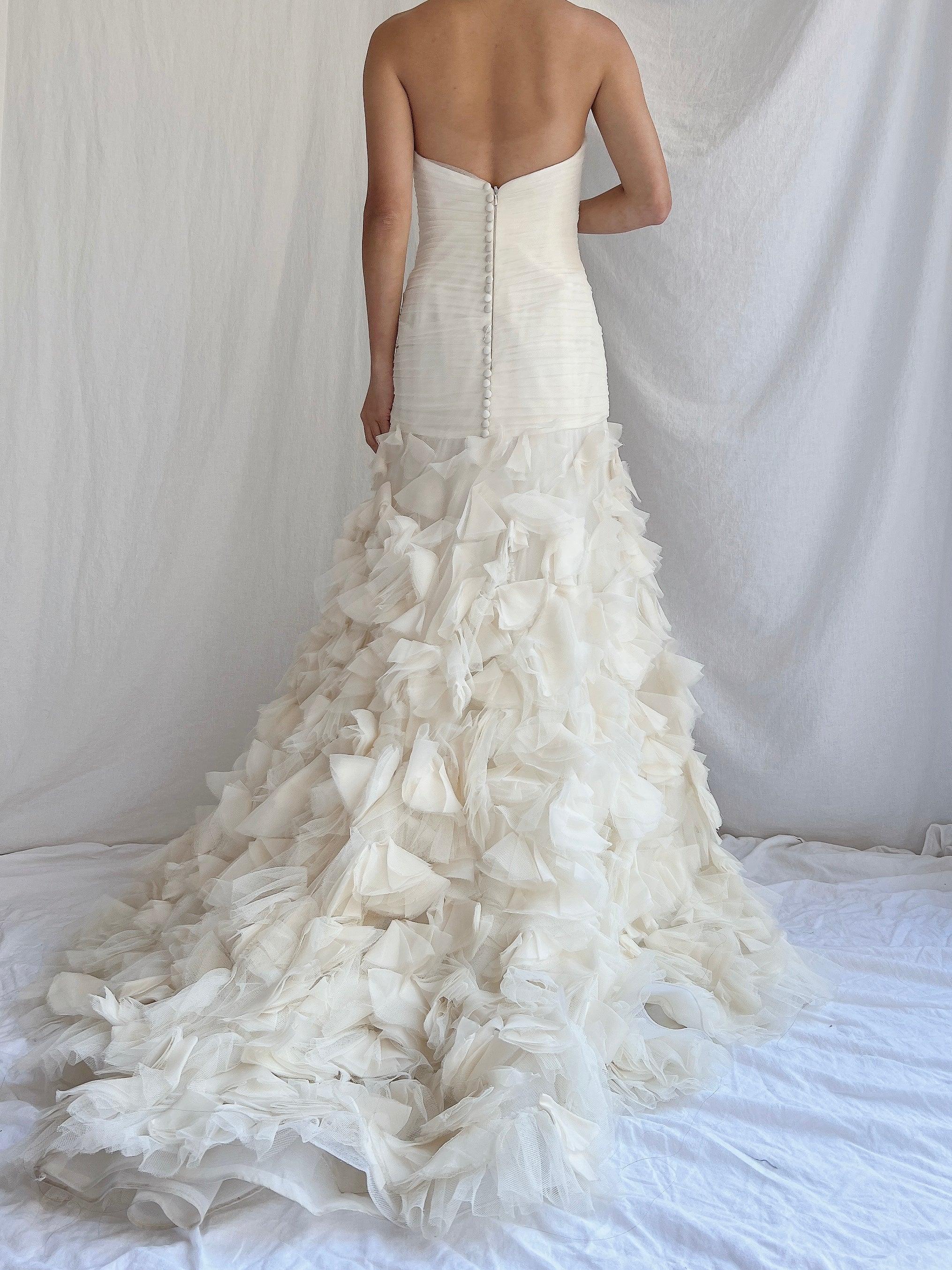 Liancarlo Couture Silk Tulle and Organza Petal Gown - 6