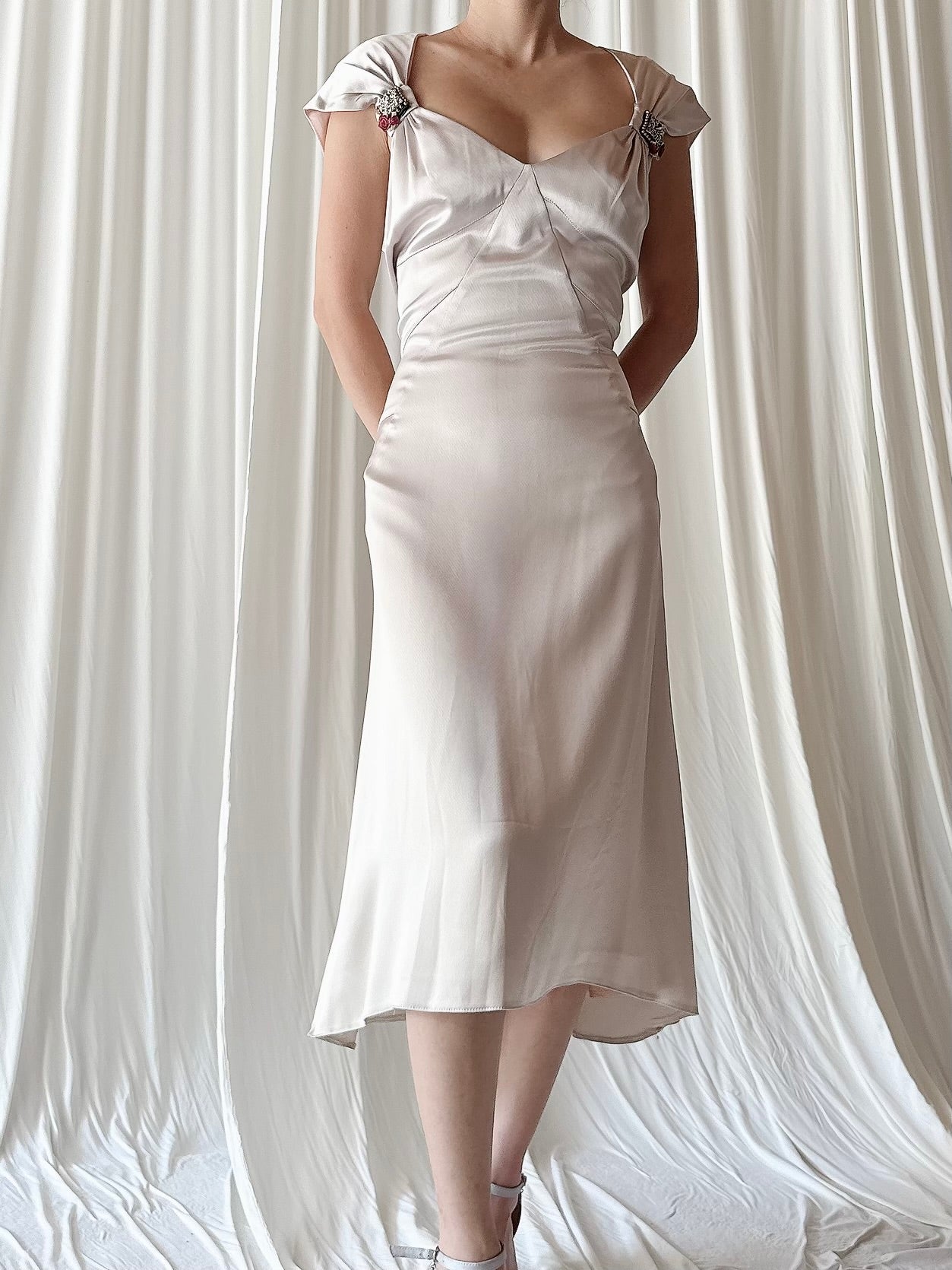 Vintage Futura Satin Dress - L
