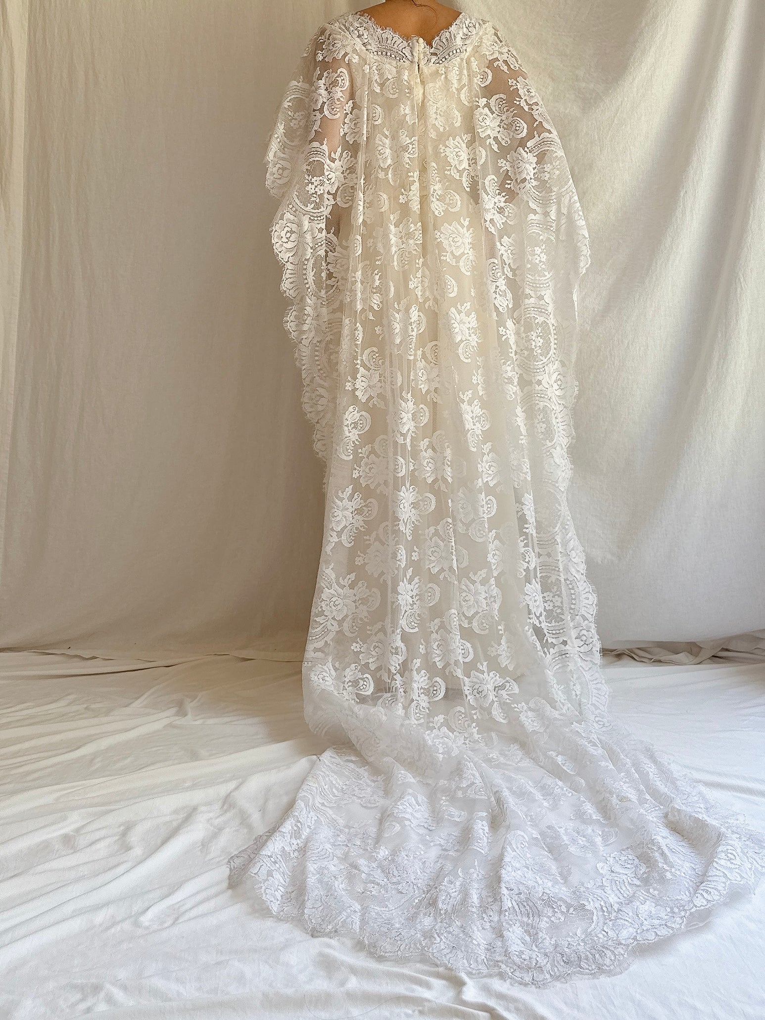 1960s Lace Cape Dress - XS