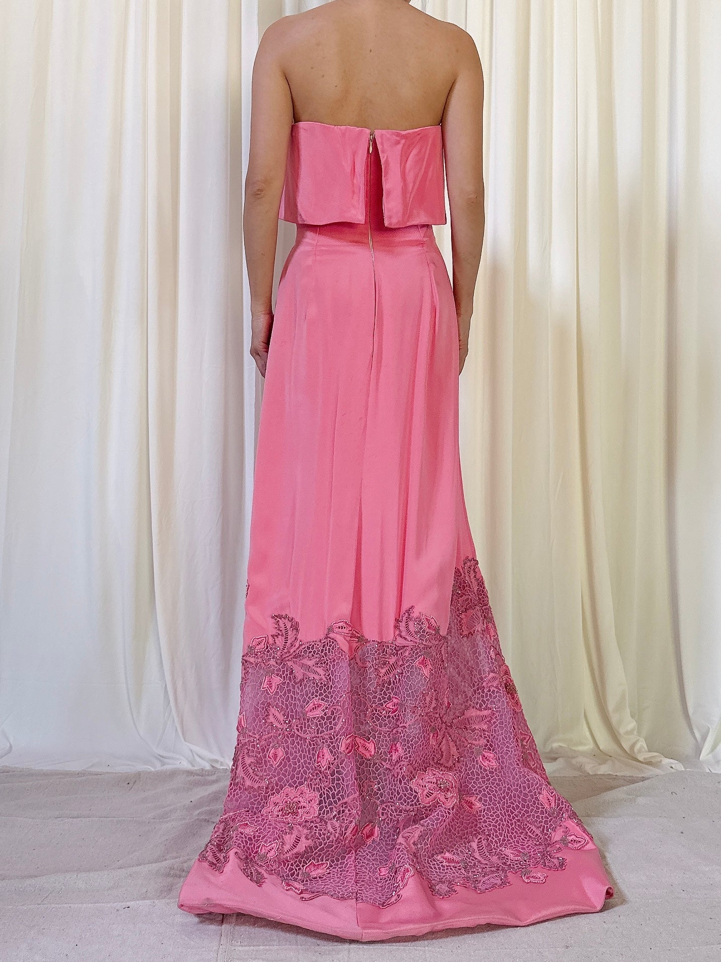 Vintage Pura Seta Pink Dress - FR 48