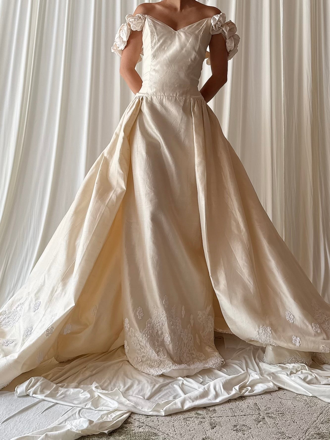 Vintage Jim Hjelm Rosette Dress - S
