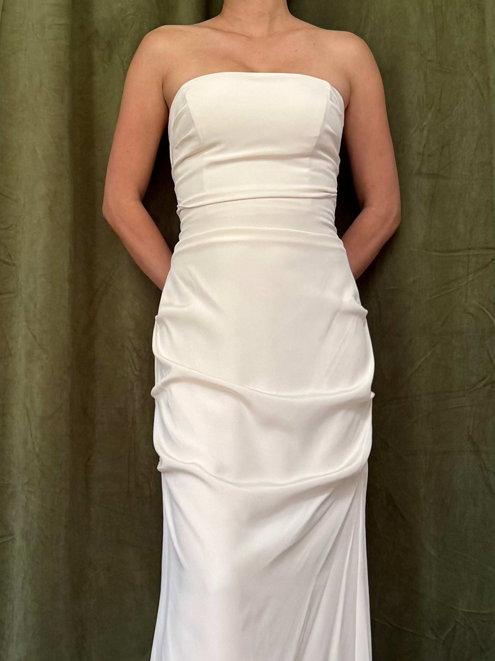Vintage Ruche Silk Spandex Gown - XS/2