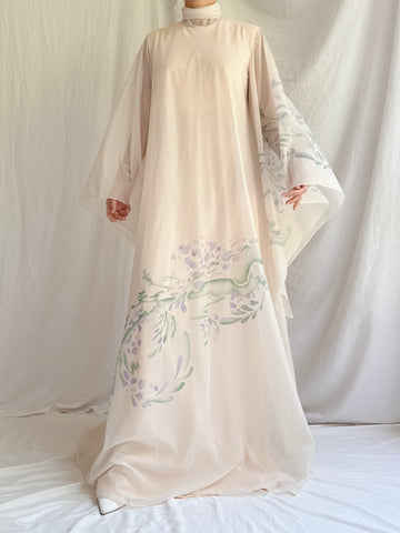 1960s Angel Sleeves Nylon Gown - M/L