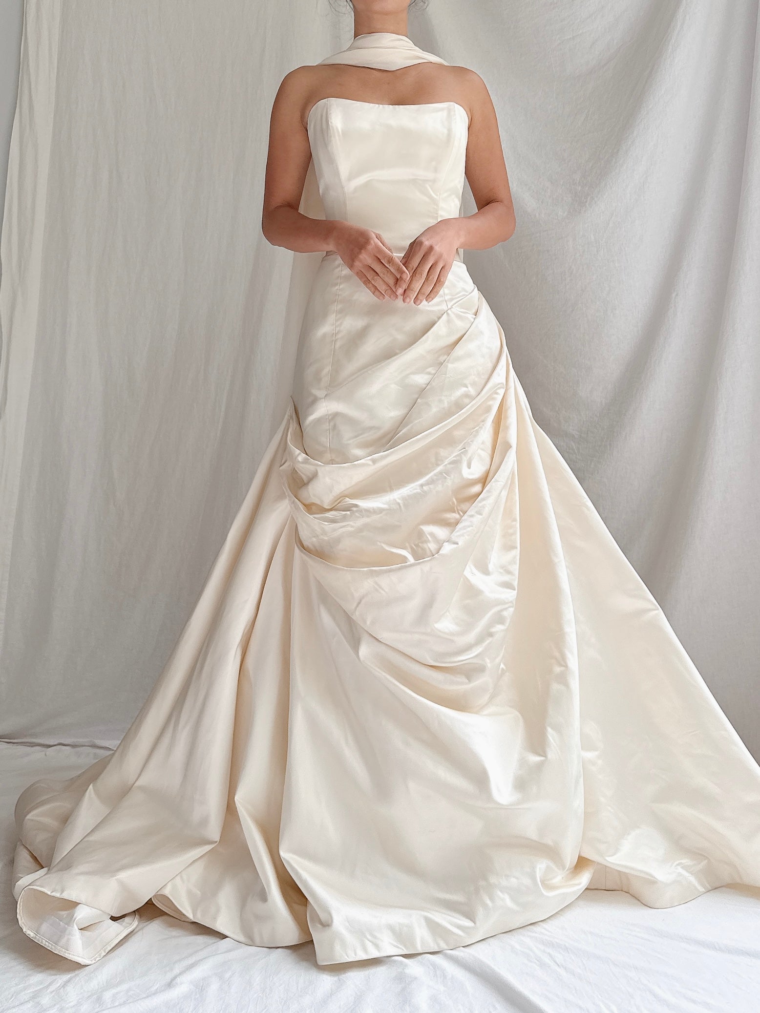 Vintage Marisa Silk Draped Gown - M/8