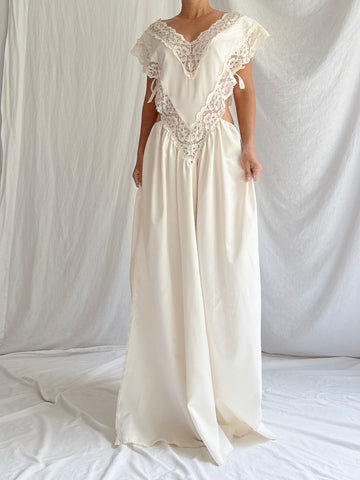 Vintage Nylon Cutout Slip Dress - M