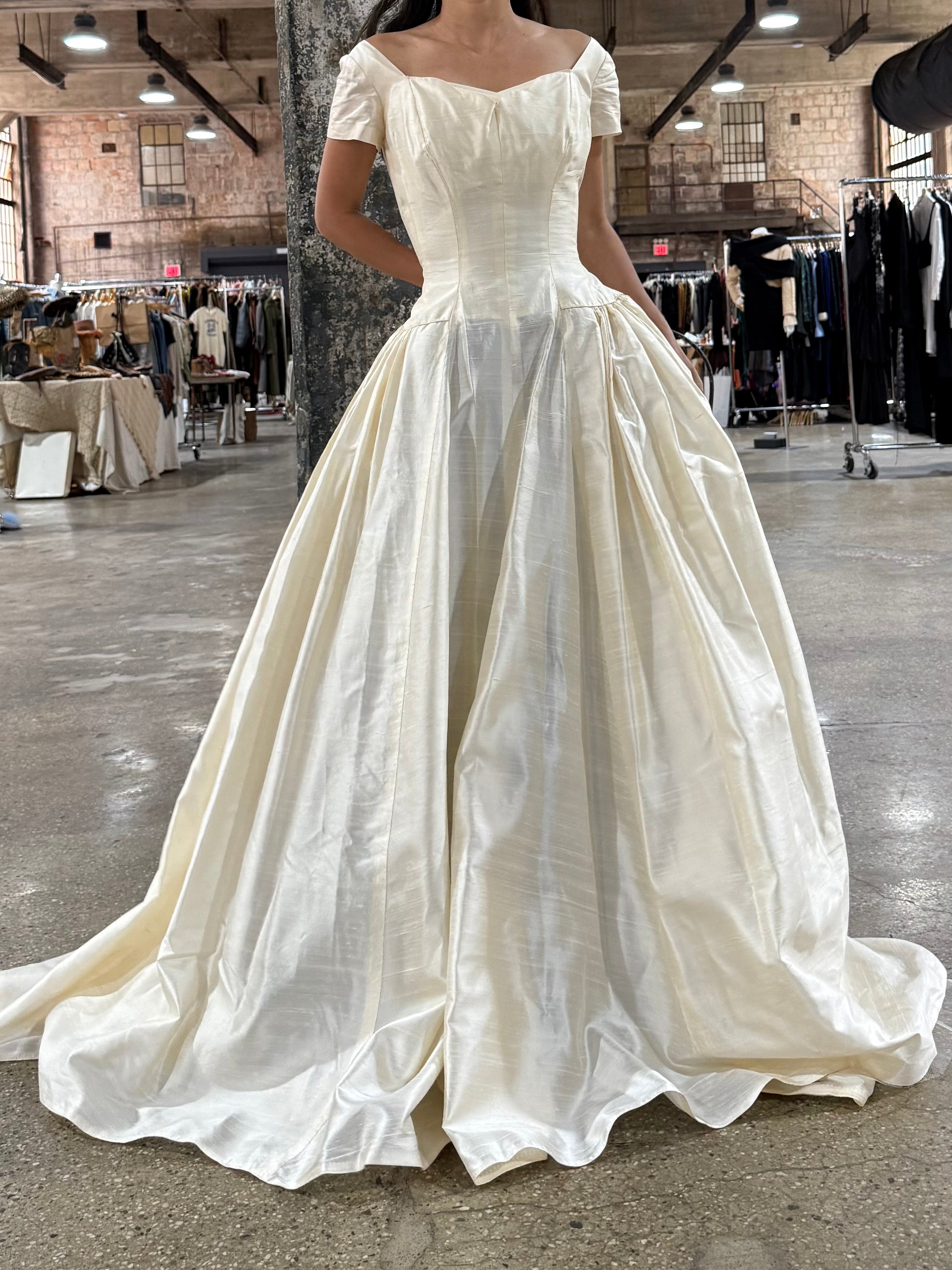 1950s Silk Gown - S