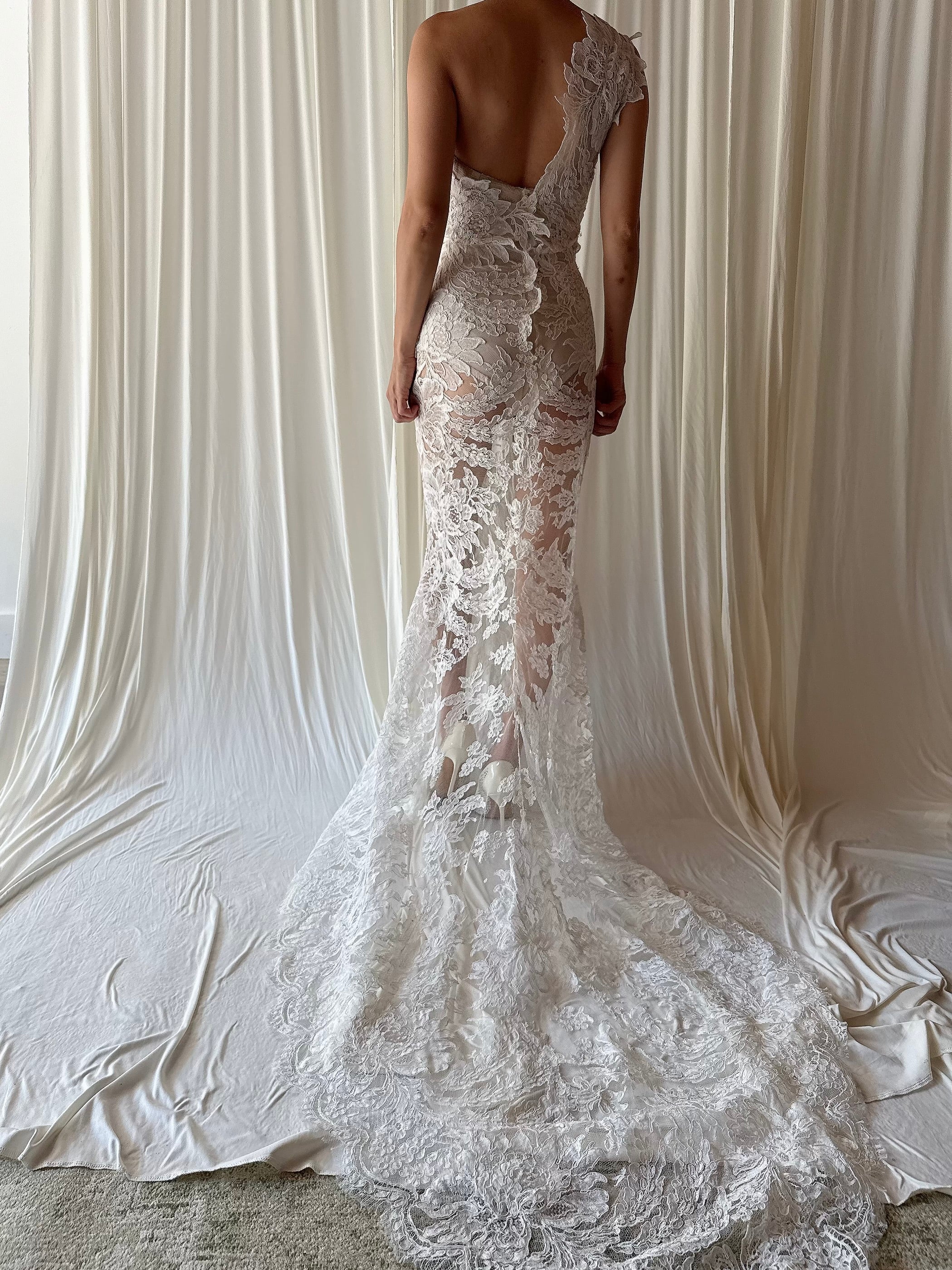 Vintage Anna Maier Lace Gown -S