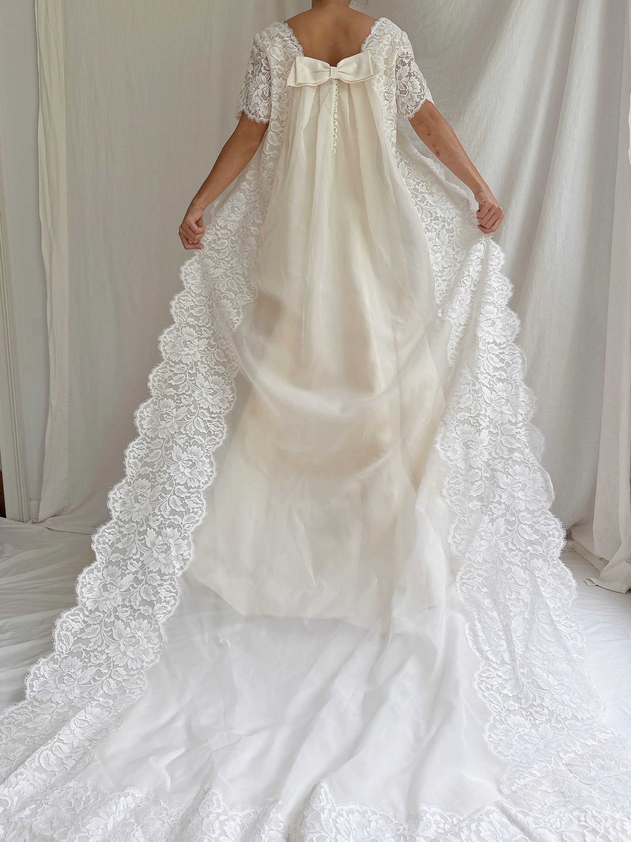 1960s Organza & Lace 2-Piece Set - M