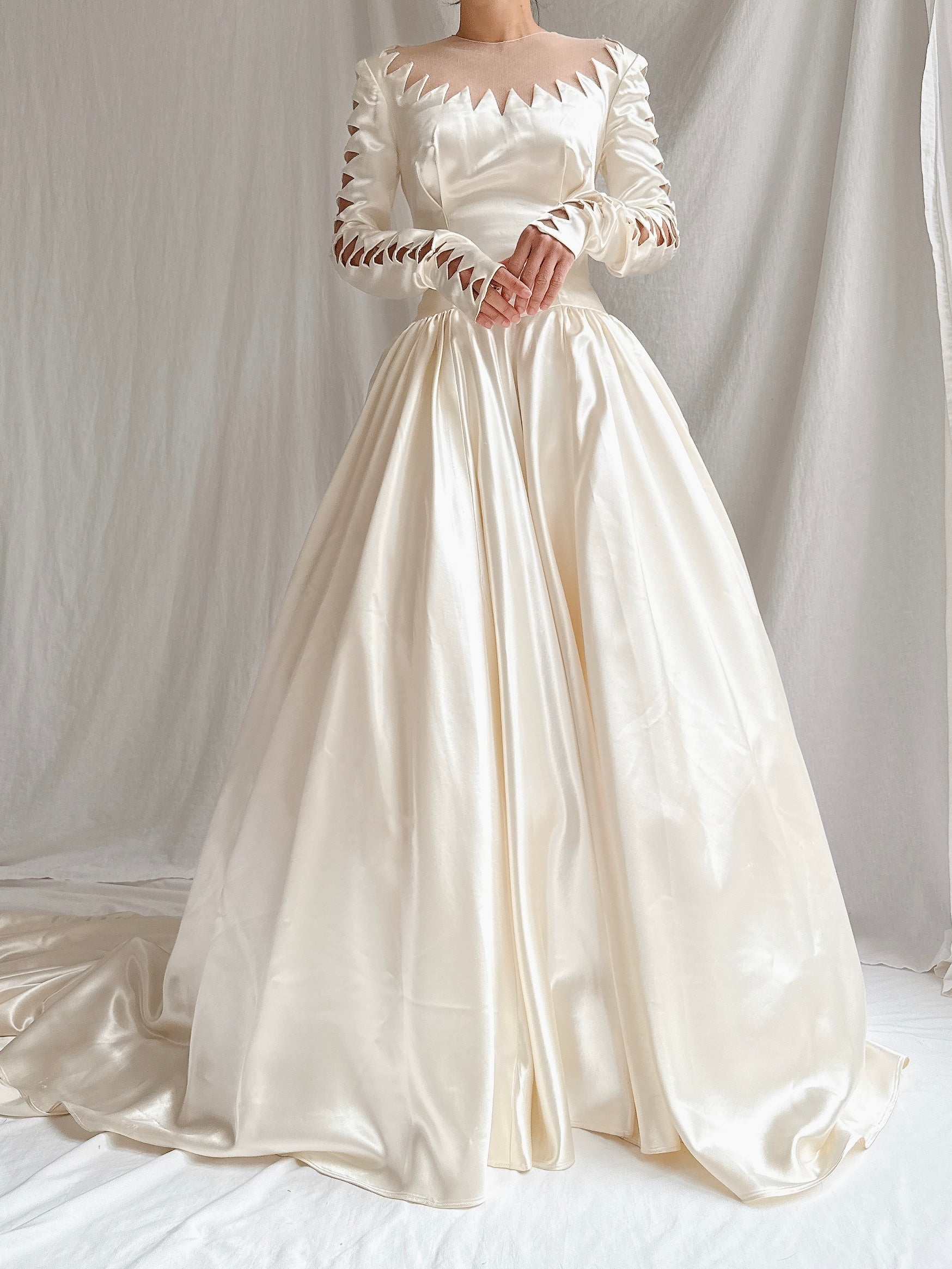 1950s Candlelight Satin Gown - XS/S