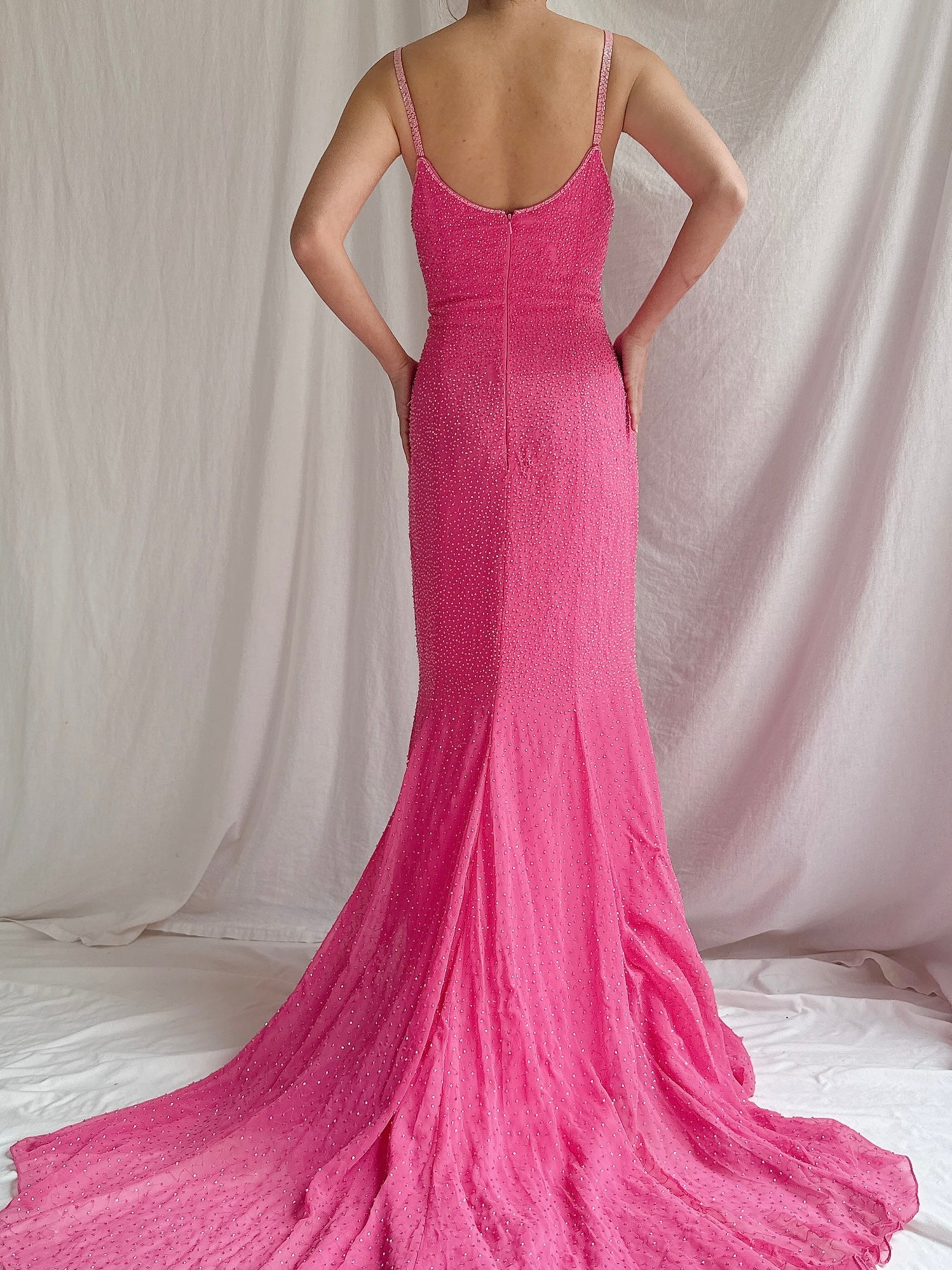 Vintage Stephen Yearrick Silk Beaded Gown - M