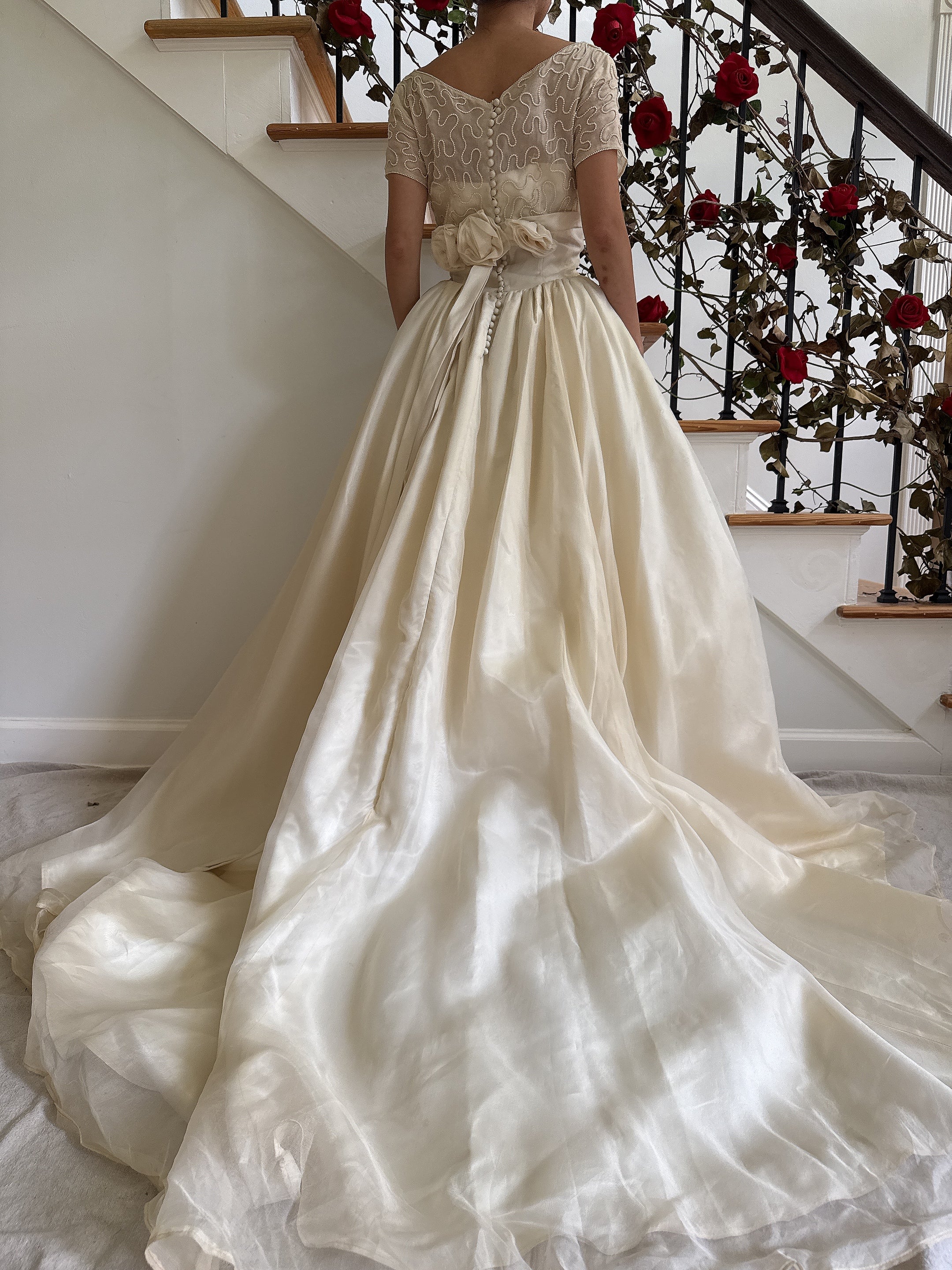 1950s Silk Organza Gown - S/M