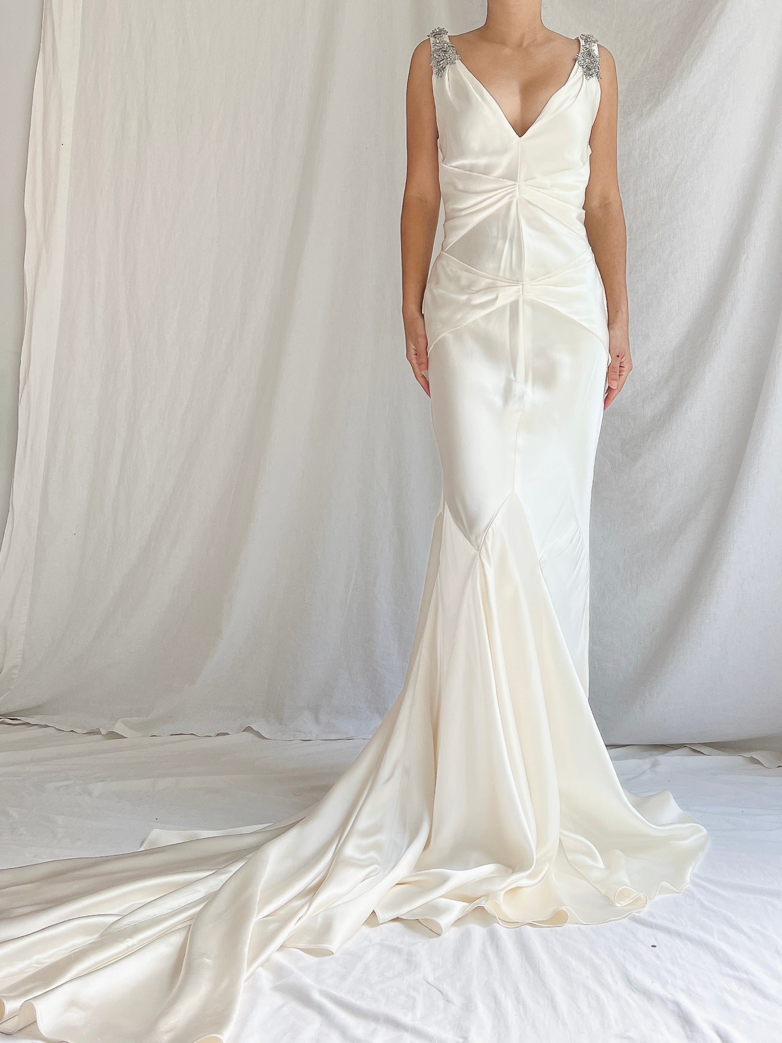 Vintage Vera Wang Silk Charmeuse Bias cut Gown - S/M Vintage Vera Wang Silk Charmeuse Bias cut Gown - S/M