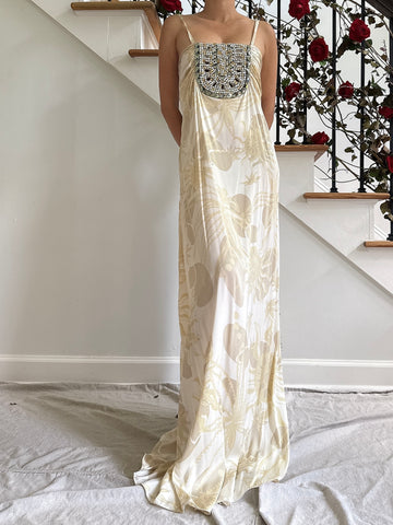 Vintage Allegra Hix Silk Beaded Dress - M