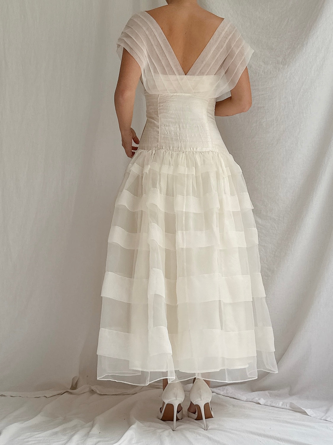 Vintage Silk & Organza Dress - S
