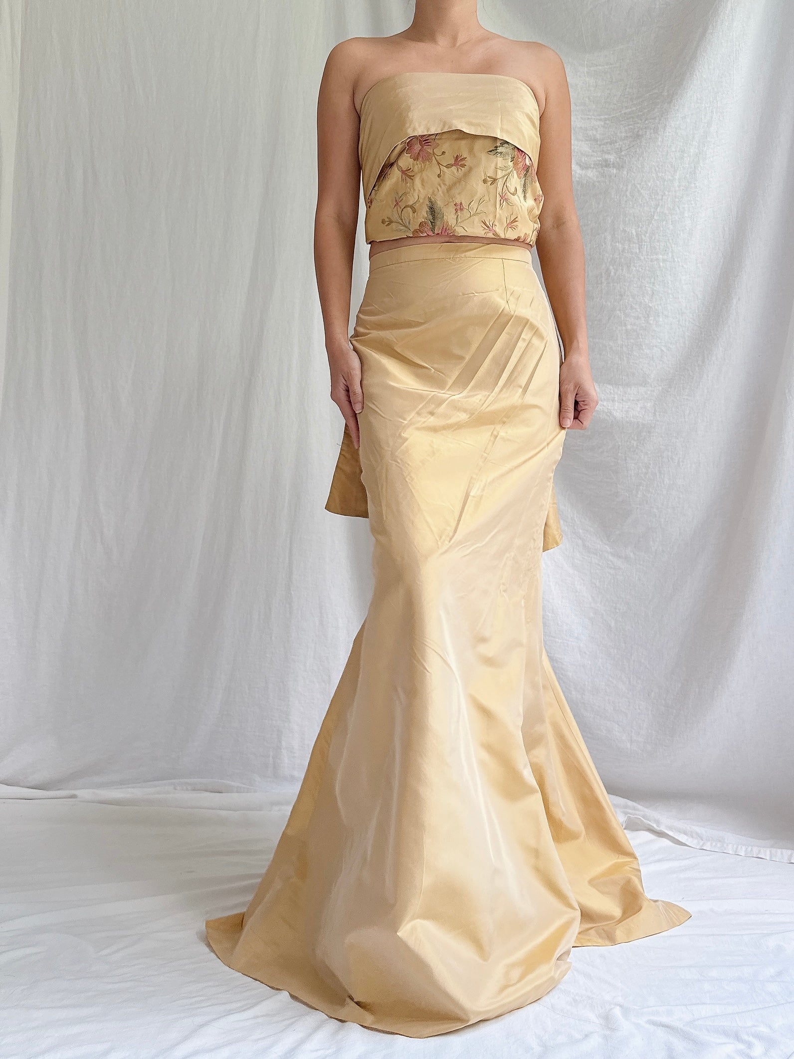 Vintage Paule Vasseur Silk 2-Piece Set - M FR 42