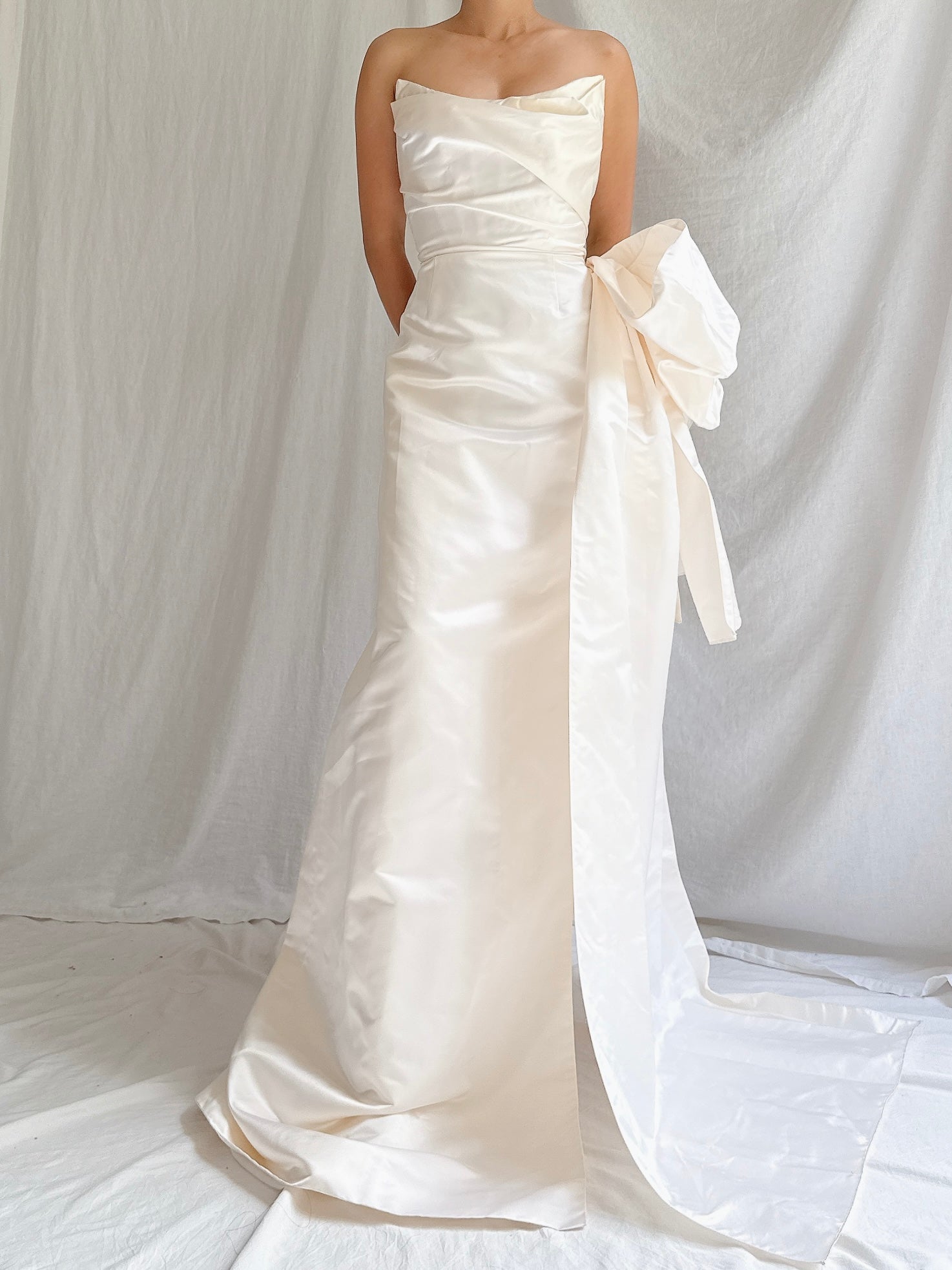 Makarian Silk Strapless Bustier Gown - XS/0/2