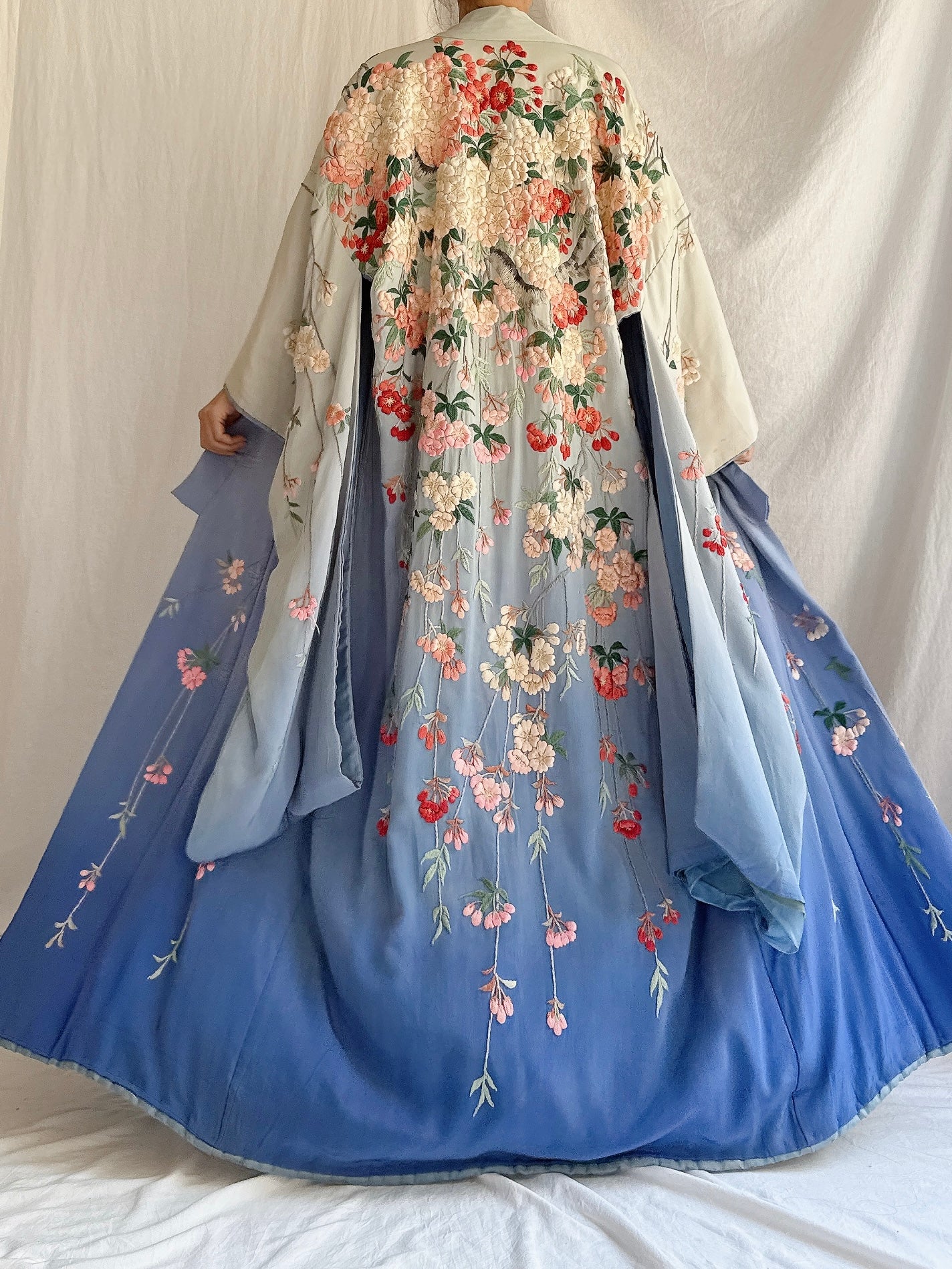 Antique Ombre Cherry Blossom Kimono - OSFM
