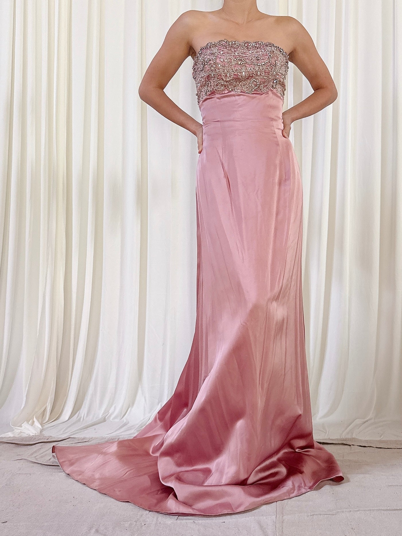 Vintage Steven Yearrick Dusty Pink Gown - US 6