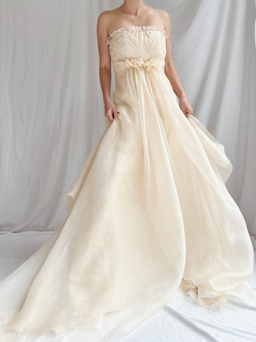 Vintage Silk Organza Gown - XXS/0