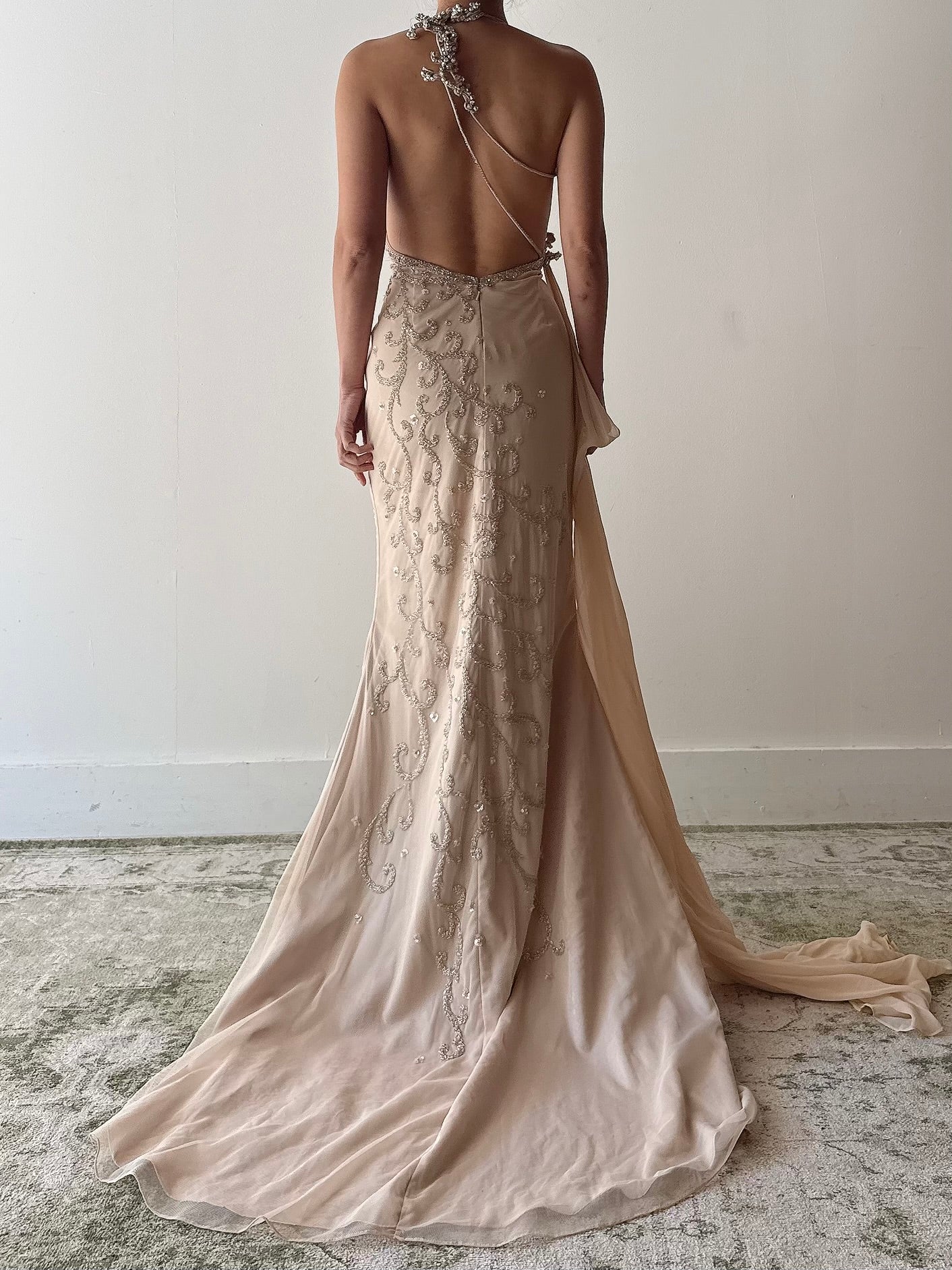 Vintage Claire’s Collection Nude Gown - M