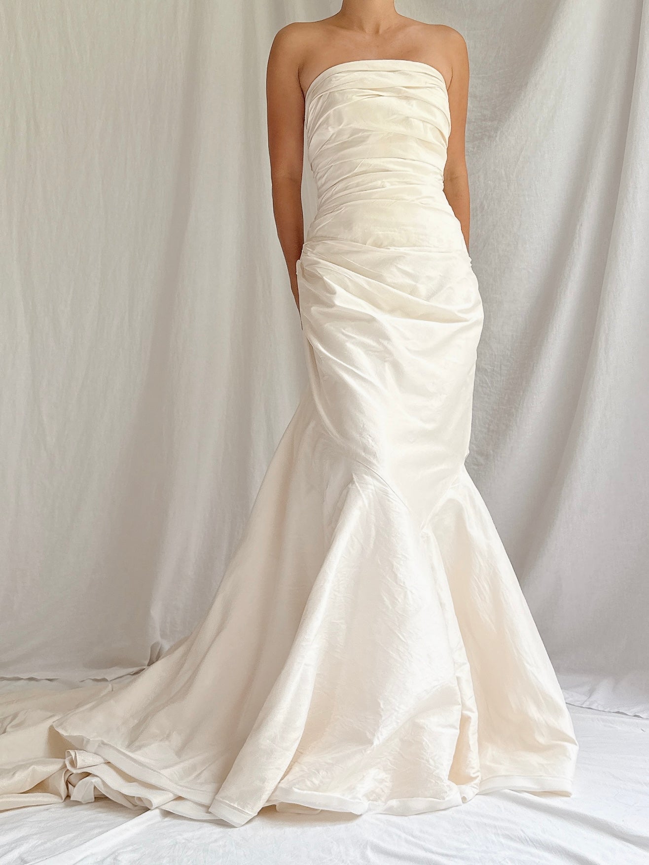 Vintage Strapless Silk Gown - M/8/10