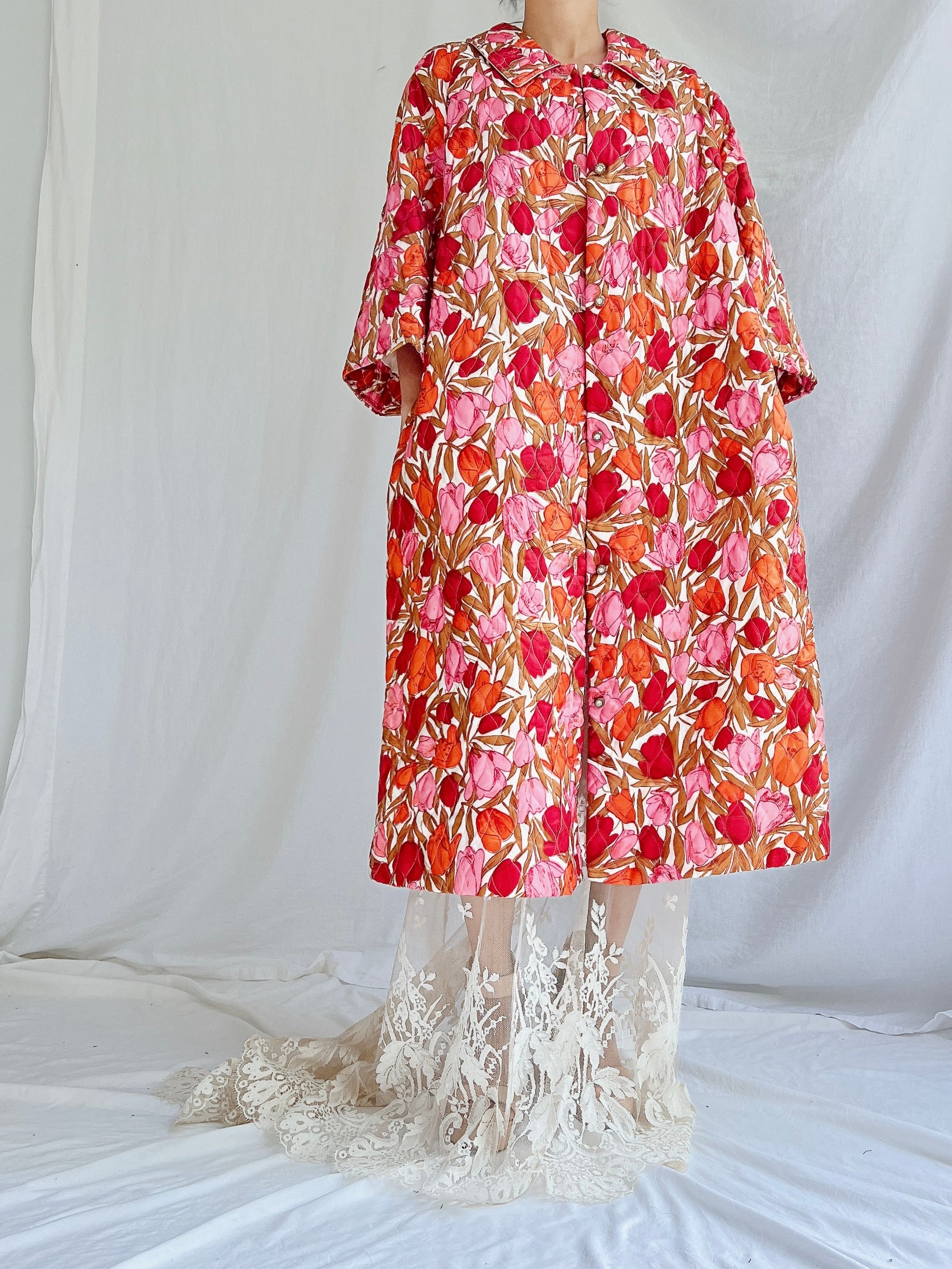 1960s Floral Duster - M 1960s Floral Duster - M