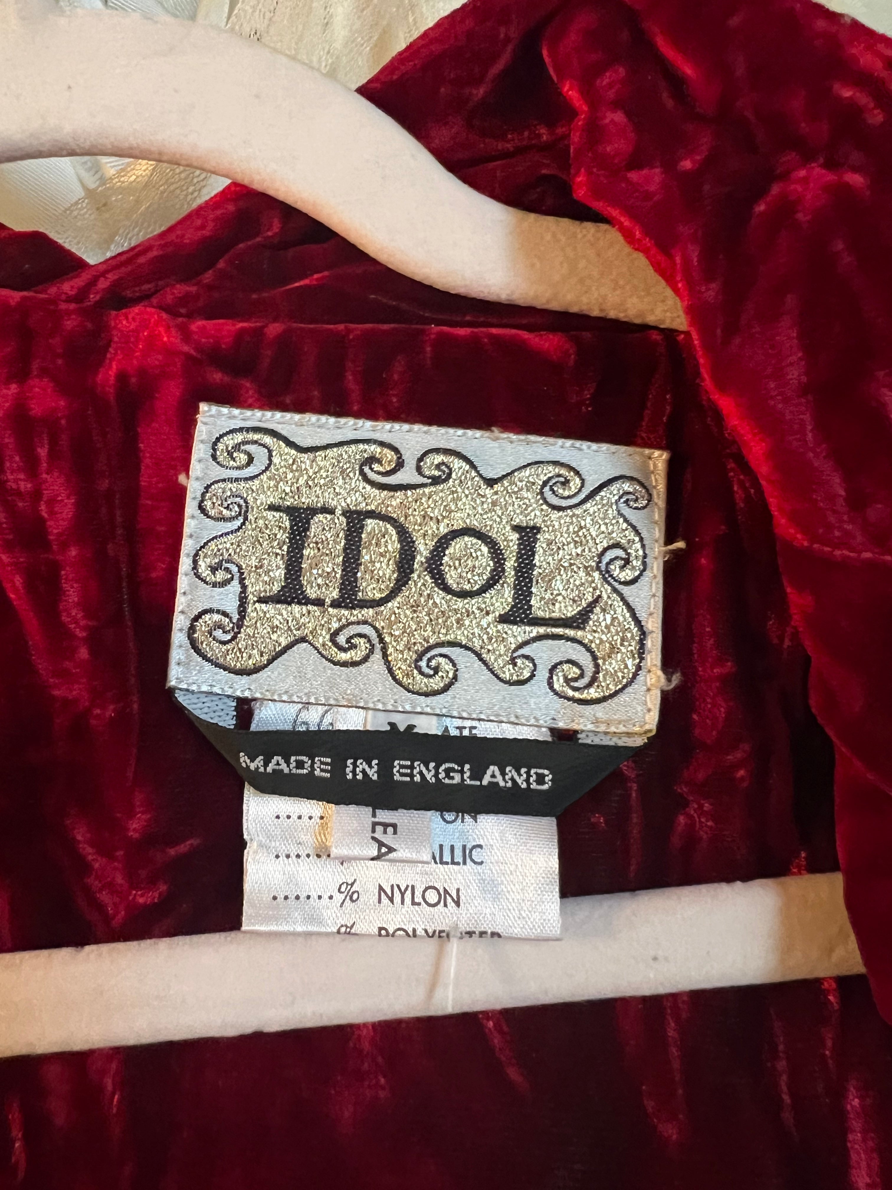 Vintage IDOL UK Velvet Jacket S/M