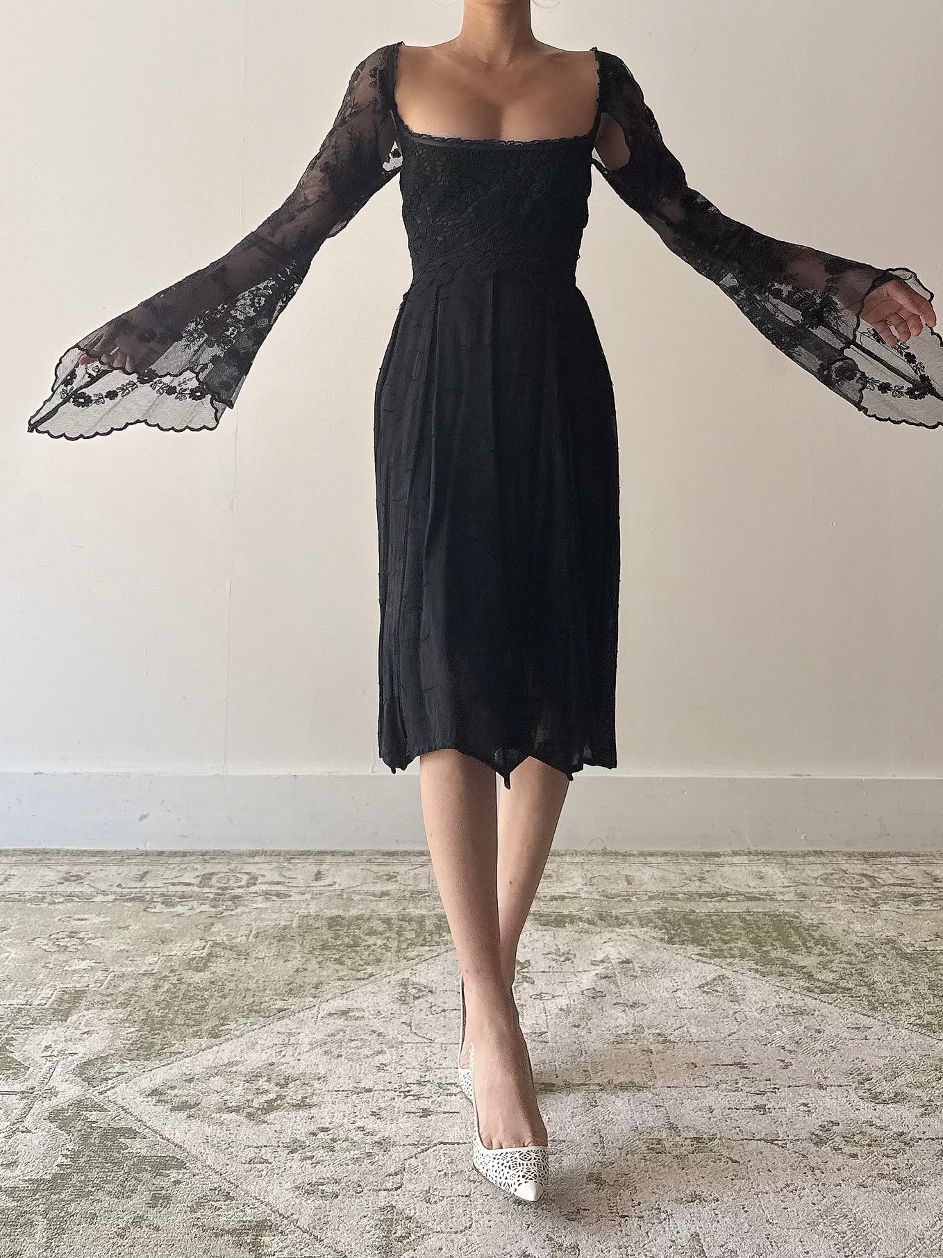 Vintage Lolita Lempicka Black Dress - FR44