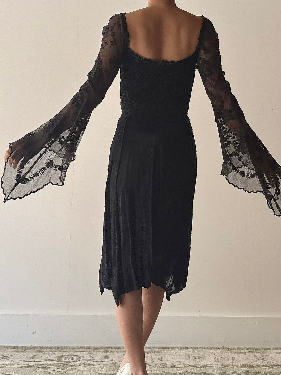Vintage Lolita Lempicka Black Dress - FR44