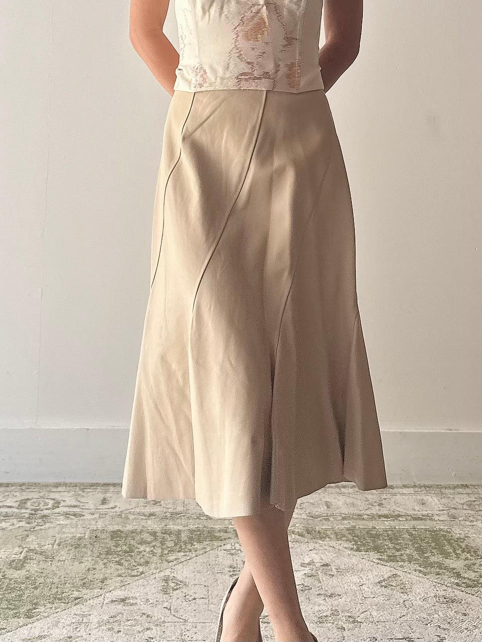 Vintage Fiducia Leather Skirt - L