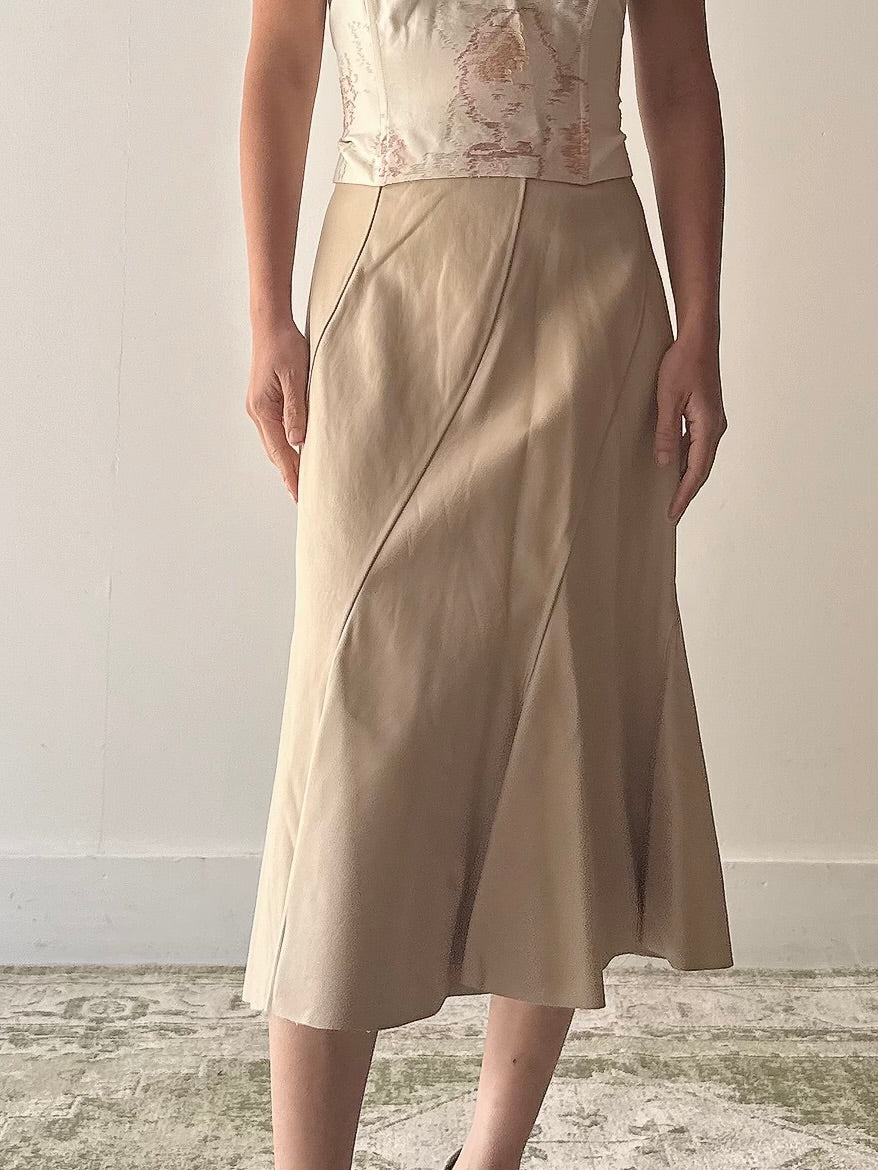 Vintage Fiducia Leather Skirt - L