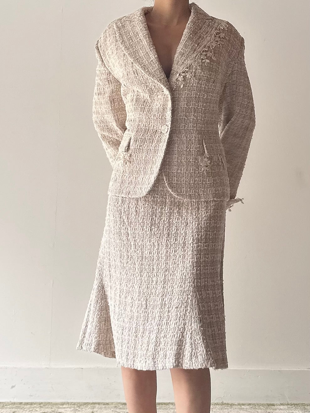 Vintage Paule Vasseur 2 Piece Tweed Set - FR44