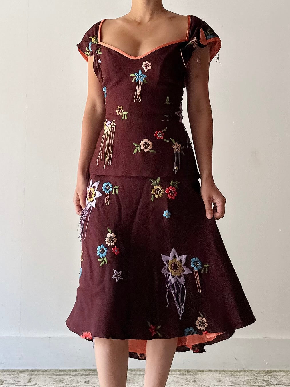 Vintage Futura Embroidered 2 Piece Set - M